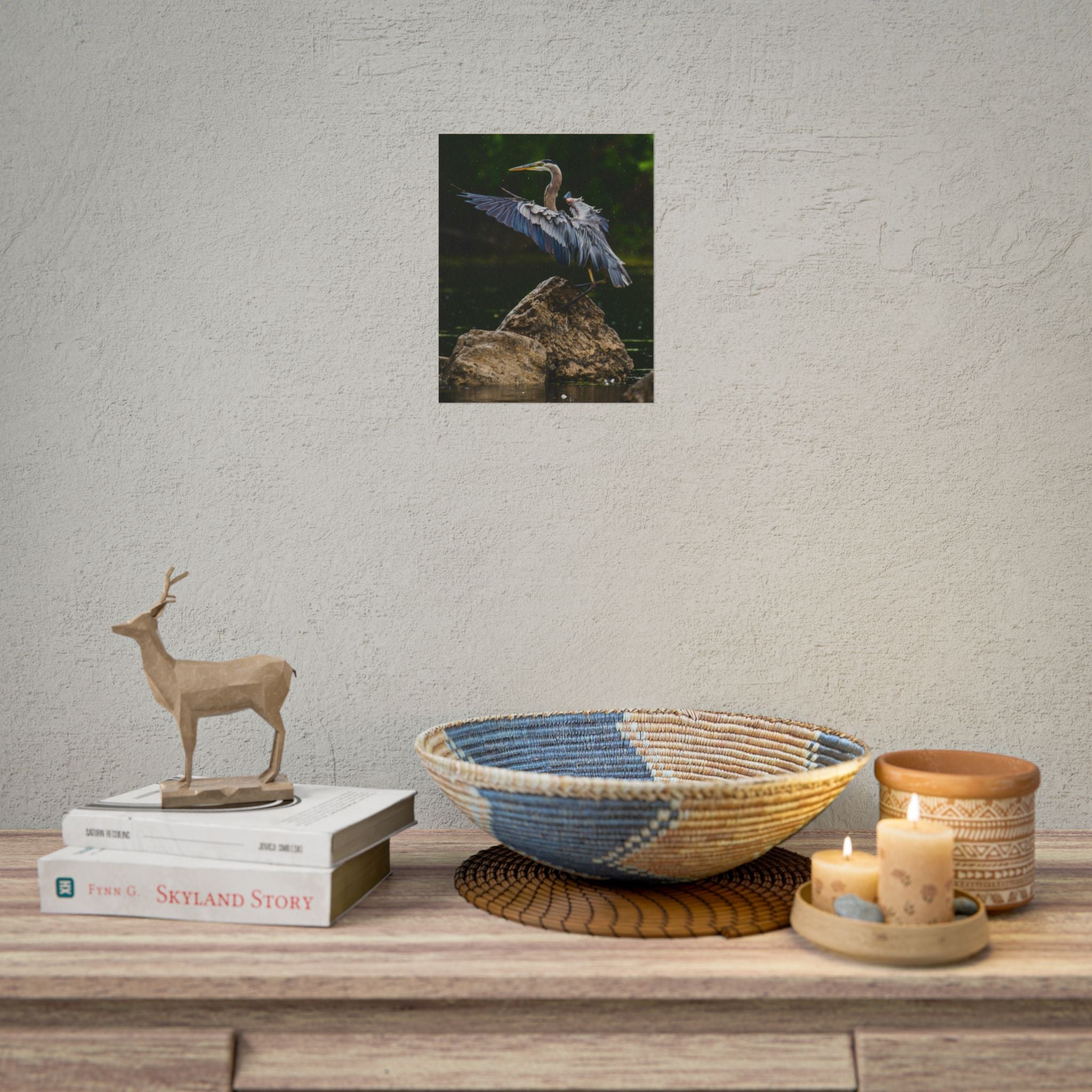 great-blue-heron-poster-wall-art-home-decor-bird-lover-gift-nature-wall-hanging-wildlife-poster