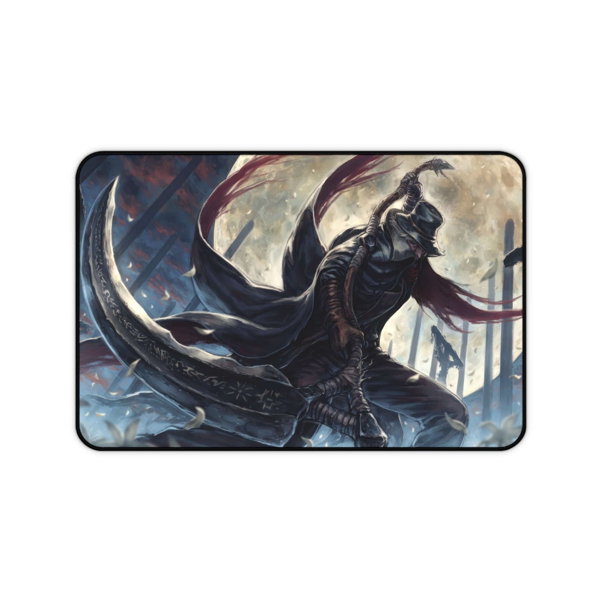 bloodborne-gehrman-the-first-hunter-mouse-pad-scenery-castle-desk-pad-large-gaming-desk-mat-fantasy-