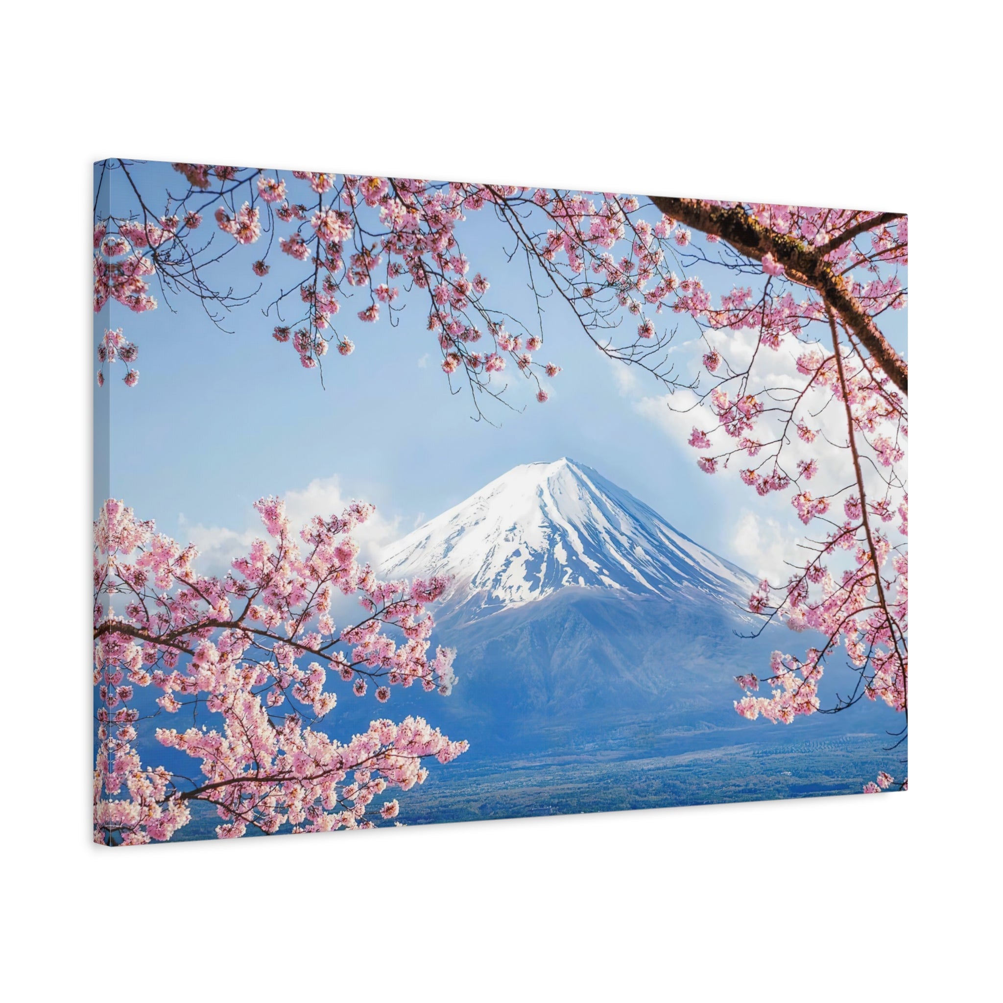 canvas-print-mount-fuji-cherry-blossom-wall-art-scenery-winter-sakura-flower-decor-stretched-matte-japanese-landscape-home-de