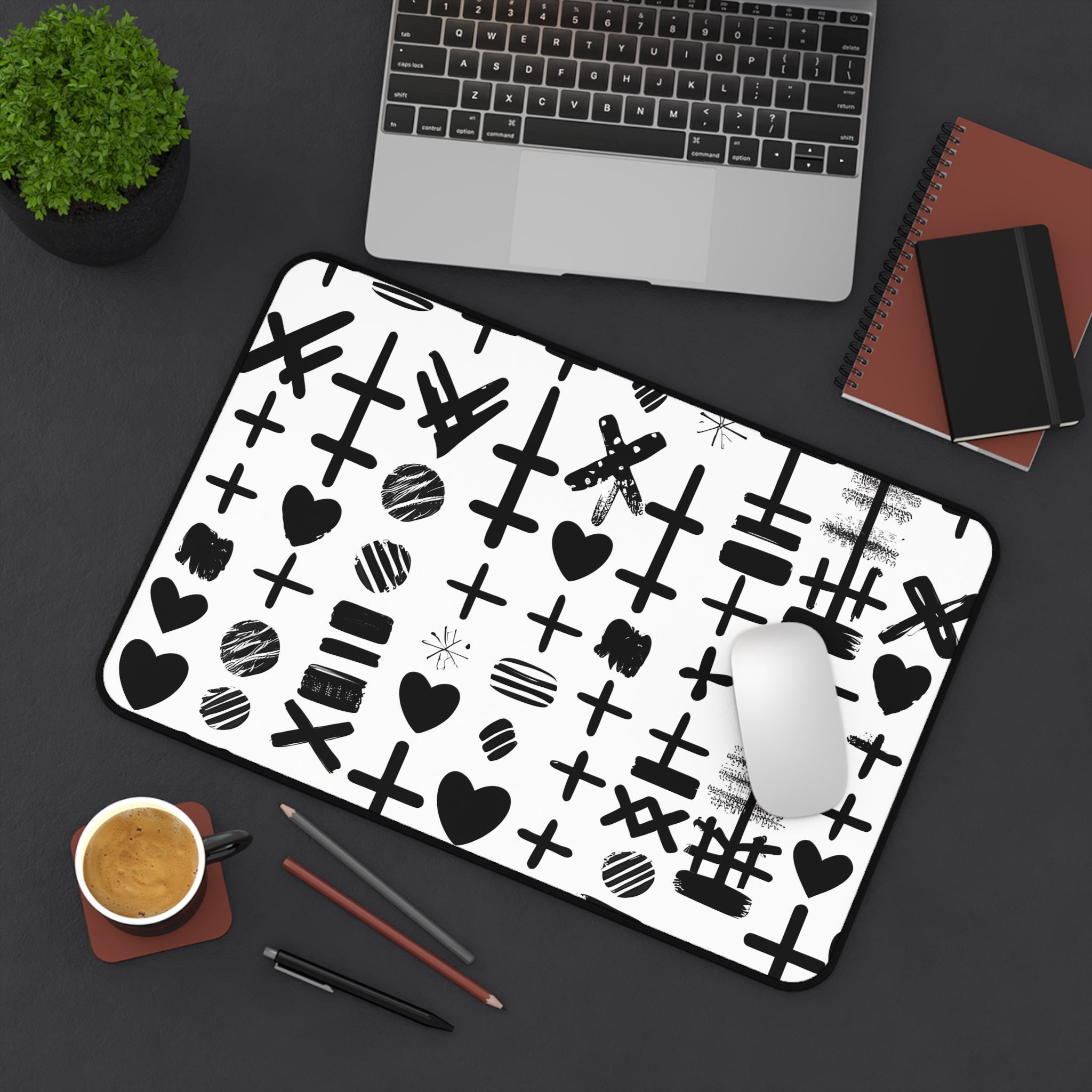 hearth-and-x-monochrome-mouse-pad-black-and-white-desk-mat-sleek-black-and-white-desk-pad-modern-minimalist-mouse-pad