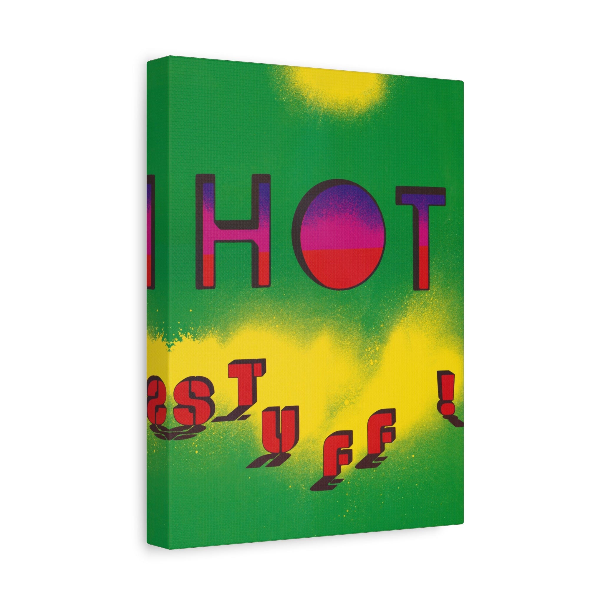 hot-stuff-canvas-wall-art-pop-art-poster-retro-motivational-print-lanny-sommese-design-matte-stretched-canvas