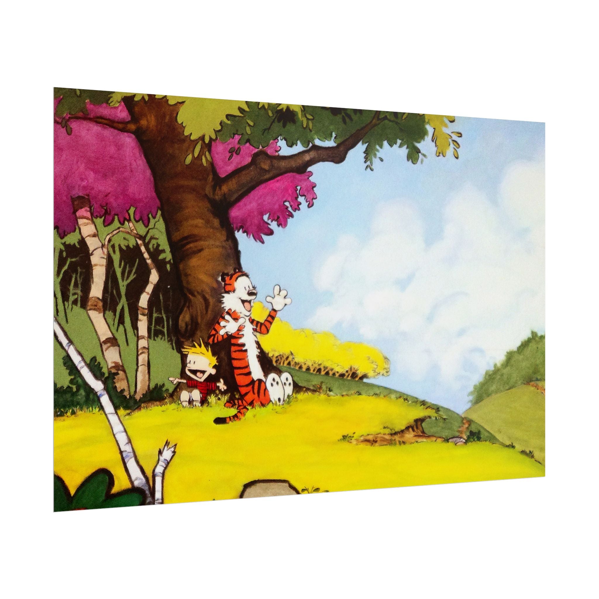 Calvin and Hobbes Poster Wall Art - Nostalgic Cartoon Wall Decor - Unique Birthday Gift for Fans - Timeless Comic Book Design
