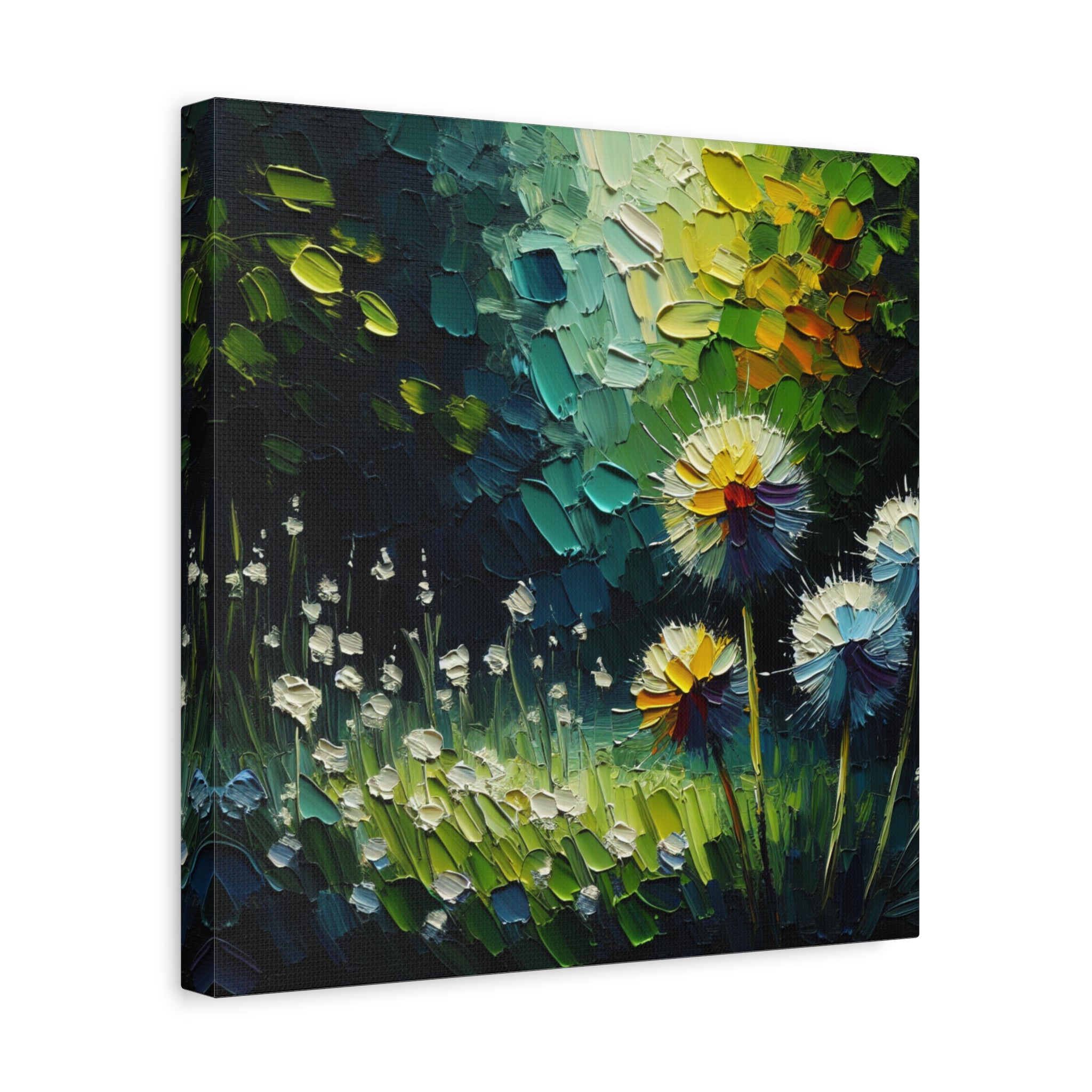 canvas-print-impasto-dandelion-wall-art-matte-canvas-oil-painting-stretched-wall-art-home-decor-floral-print-gift-for-nature-