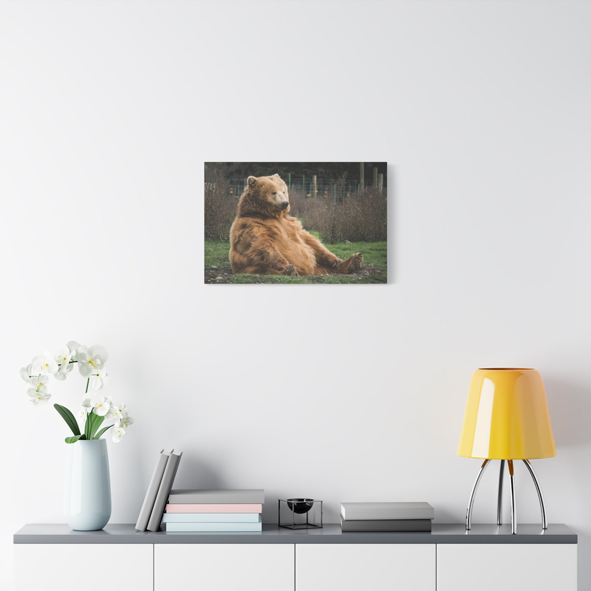 canvas-print-sitting-bear-nature-animal-art-wall-decor-wildlife-artwork-forest-cabin-decor-woodland-nursery-wall-art-outdoor-