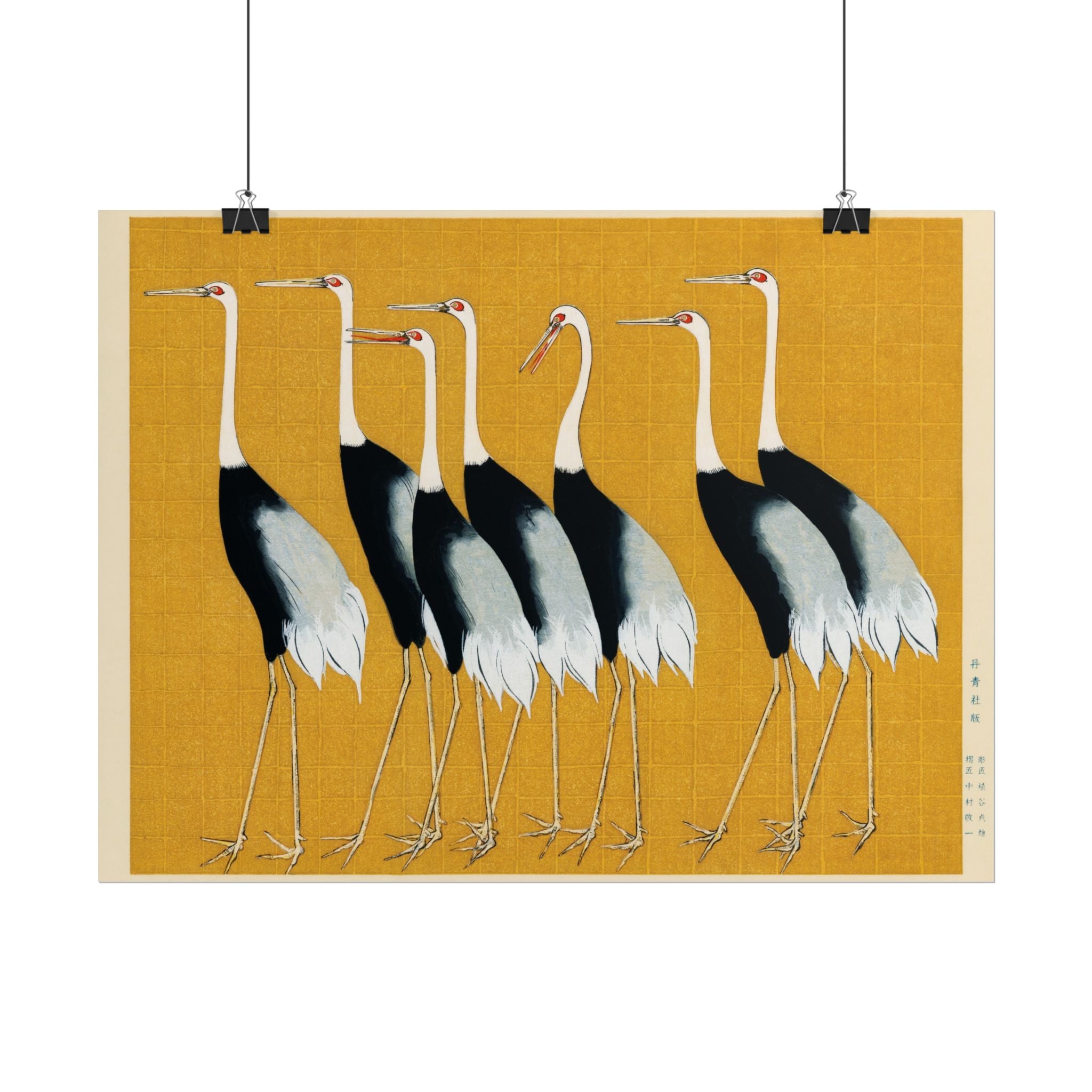 Japanese Red Crown Crane Poster Wall Art, Home Decor, Housewarming Gift, Poster Print, Japanese Poster Wall Decor