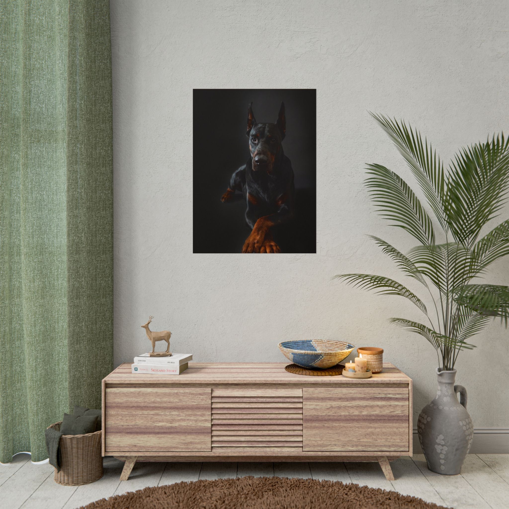 doberman-pincher-poster-print-rolled-posters-wall-art-home-decor-dog-lover-gift-animal-art-room-decoration