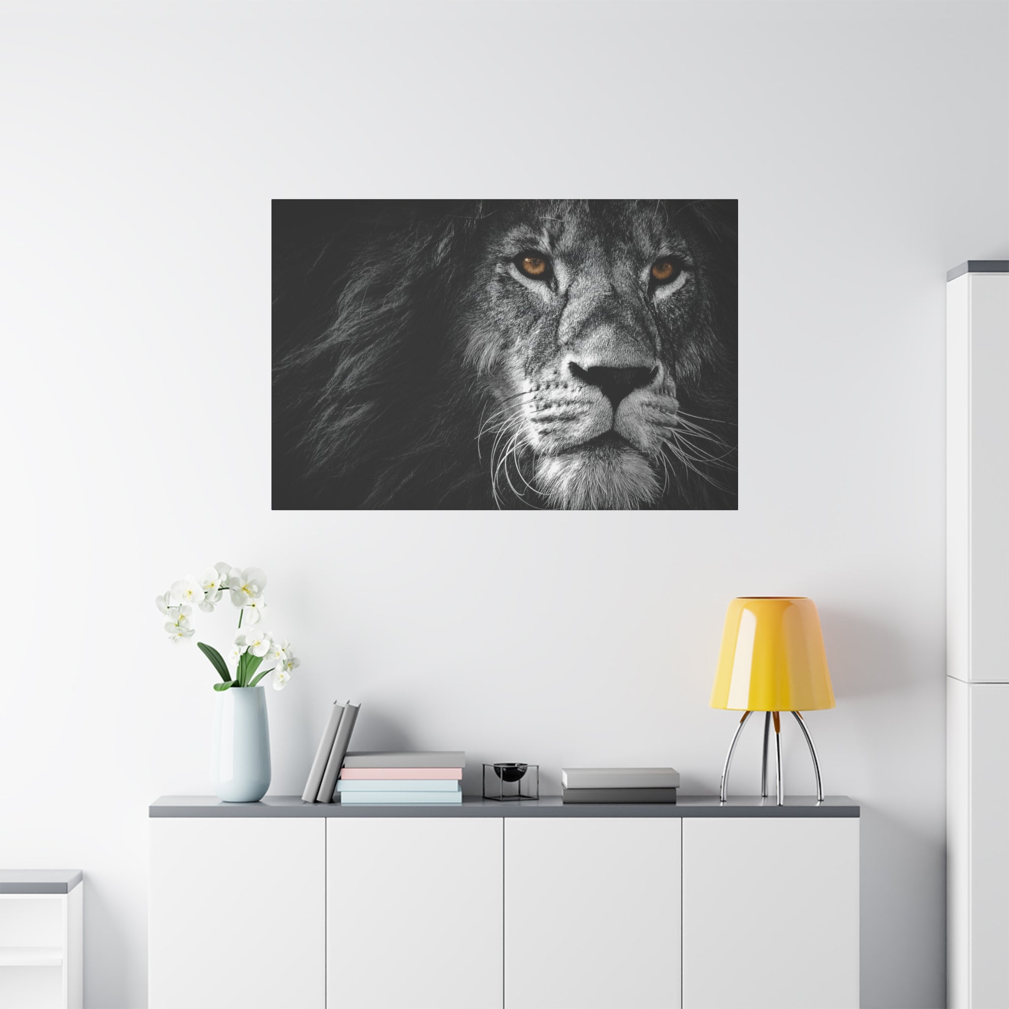 canvas-print-lion-wall-art-black-and-white-living-room-decor-matte-stretched-lion-poster-jungle-animal-art-print-wildlife-saf