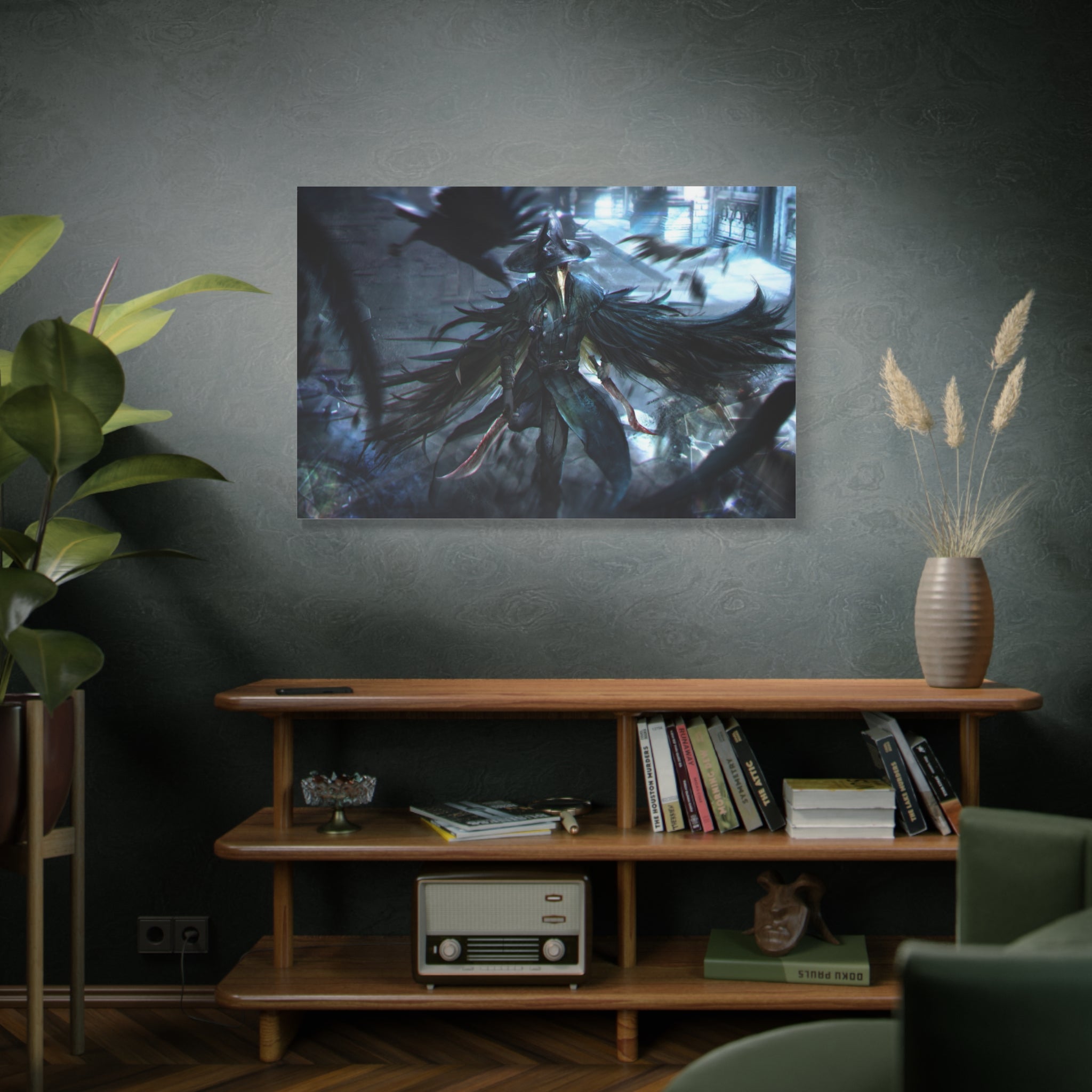 Bloodborne Eileen The Crow Canvas Wall Art, Fantasy Home Wall Decor, Game Wall Art Print, Gothic Art