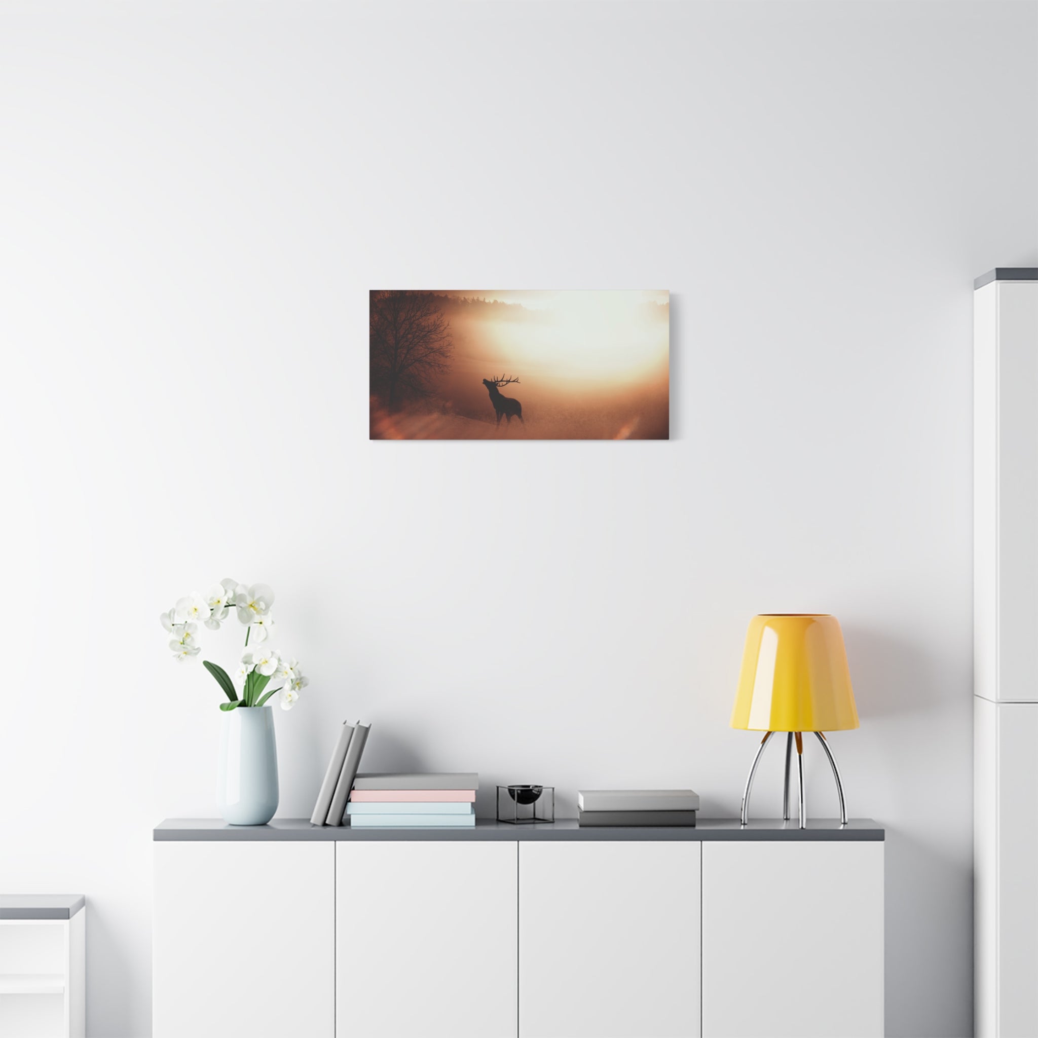 canvas-print-elk-in-forest-nature-home-decor-animal-wall-art-wildlife-decor-matte-stretched-canvas