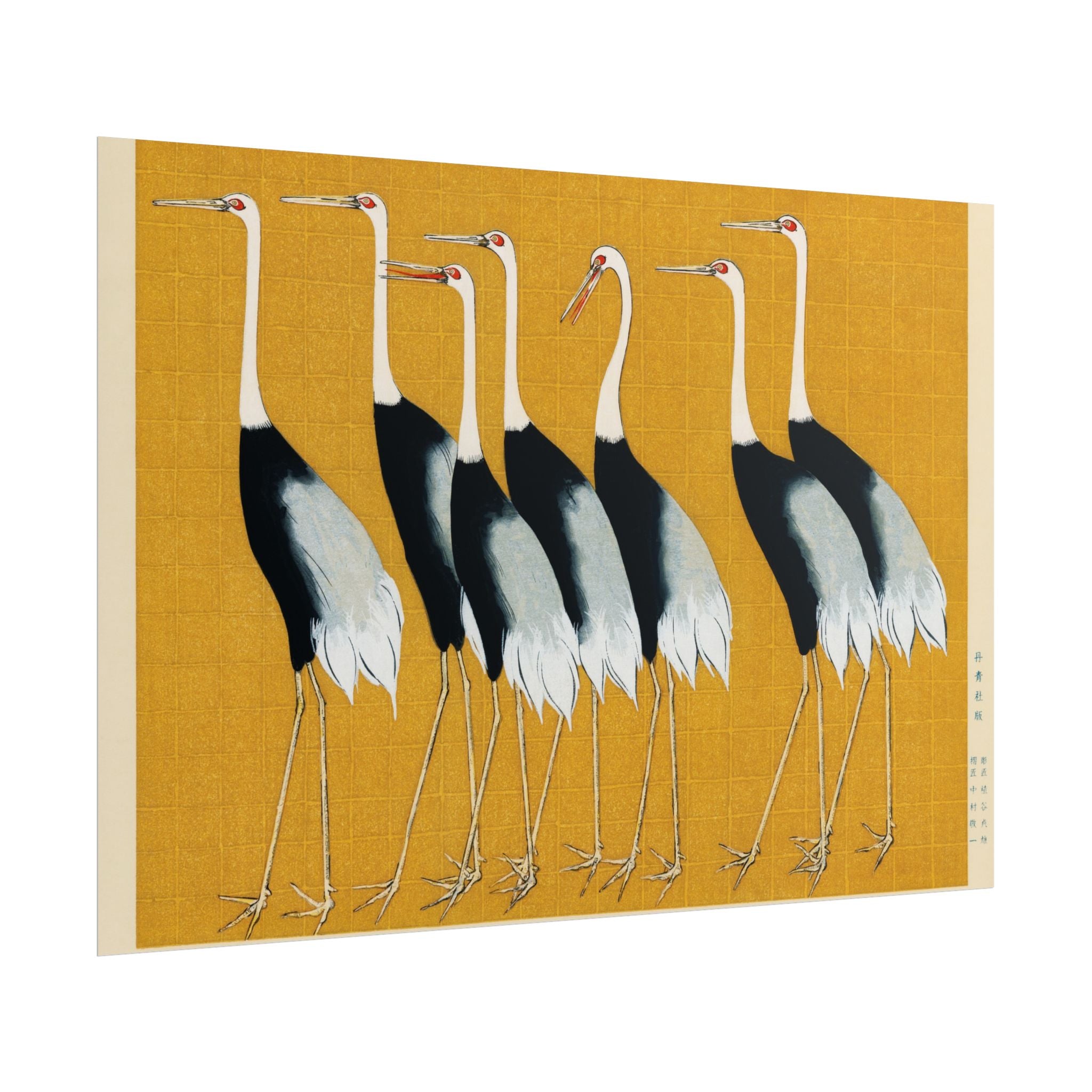 Japanese Red Crown Crane Poster Wall Art, Home Decor, Housewarming Gift, Poster Print, Japanese Poster Wall Decor