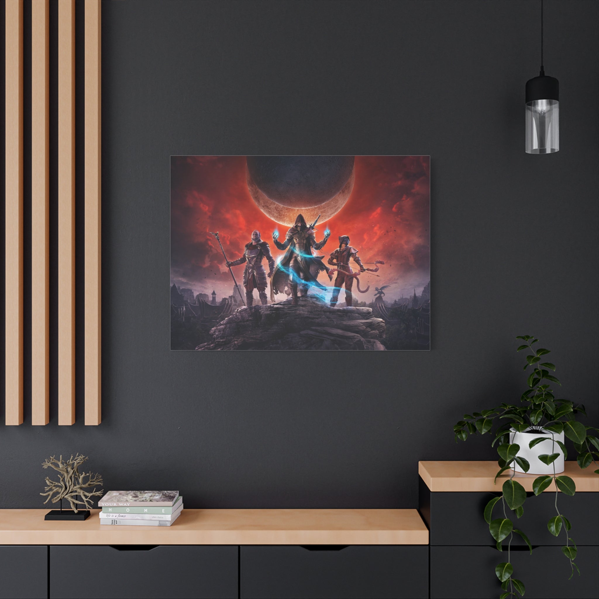 The Elder Scrolls Elsweyr, Skyrim Canvas Wall Art - Dragon Game Canvas Print Room Decor, Gaming Wall Art, Skyrim Gift