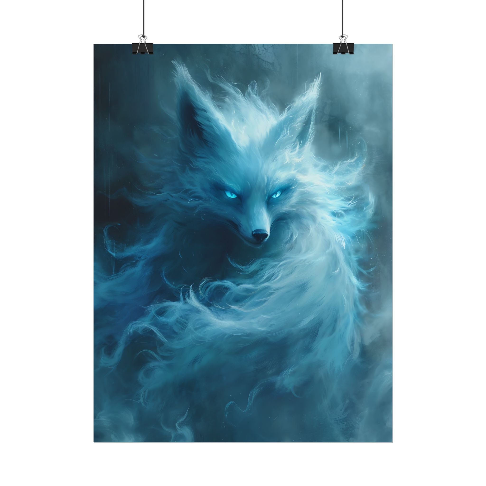 arctic-white-snow-fox-poster-print-fantasy-decor-wildlife-wall-art-home-decor-animal-lover-gift-anime-fantasy-gift