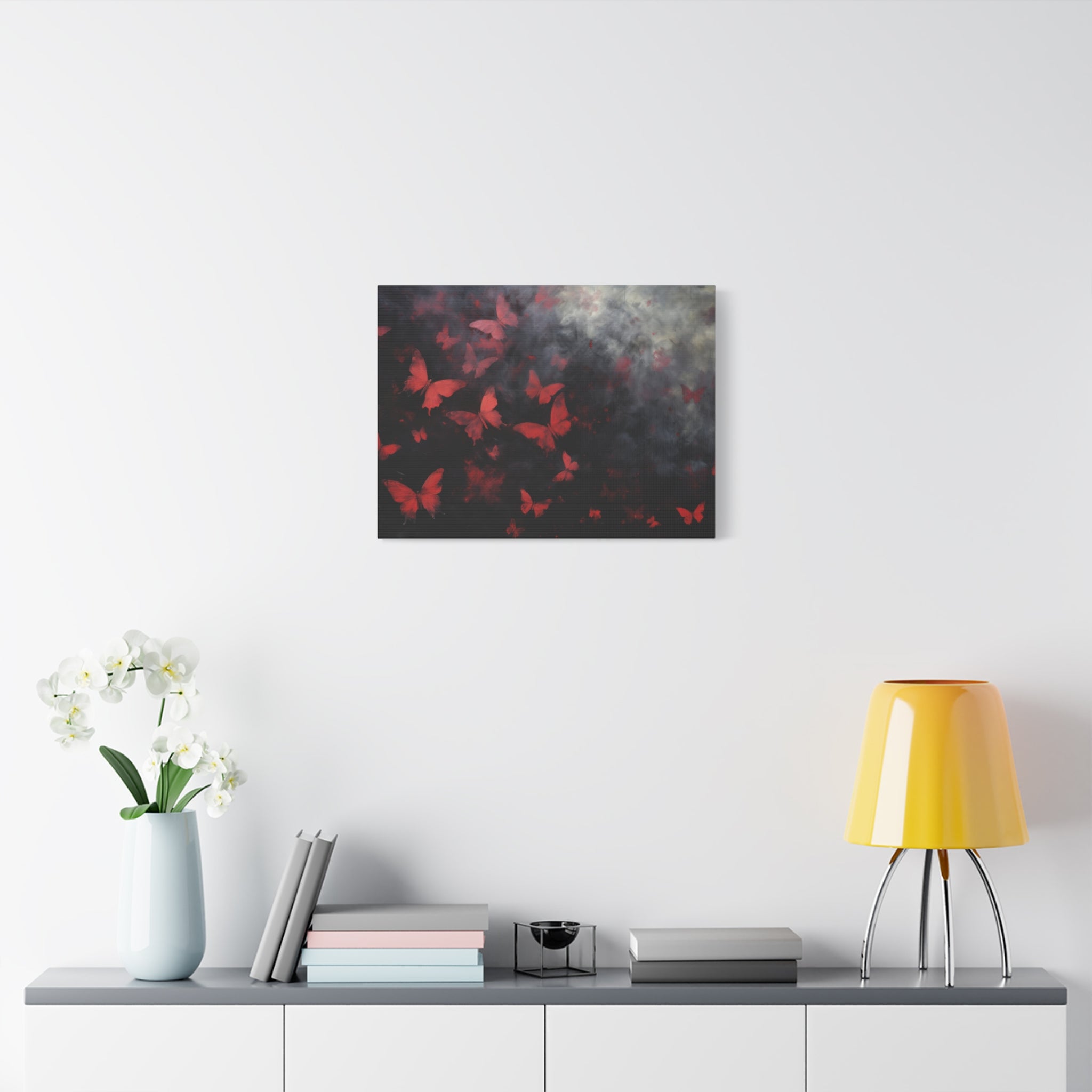 canvas-print-red-butterfly-brush-strokes-elegant-living-room-decor-housewarming-gift-canvas-wall-art-abstract-paintings
