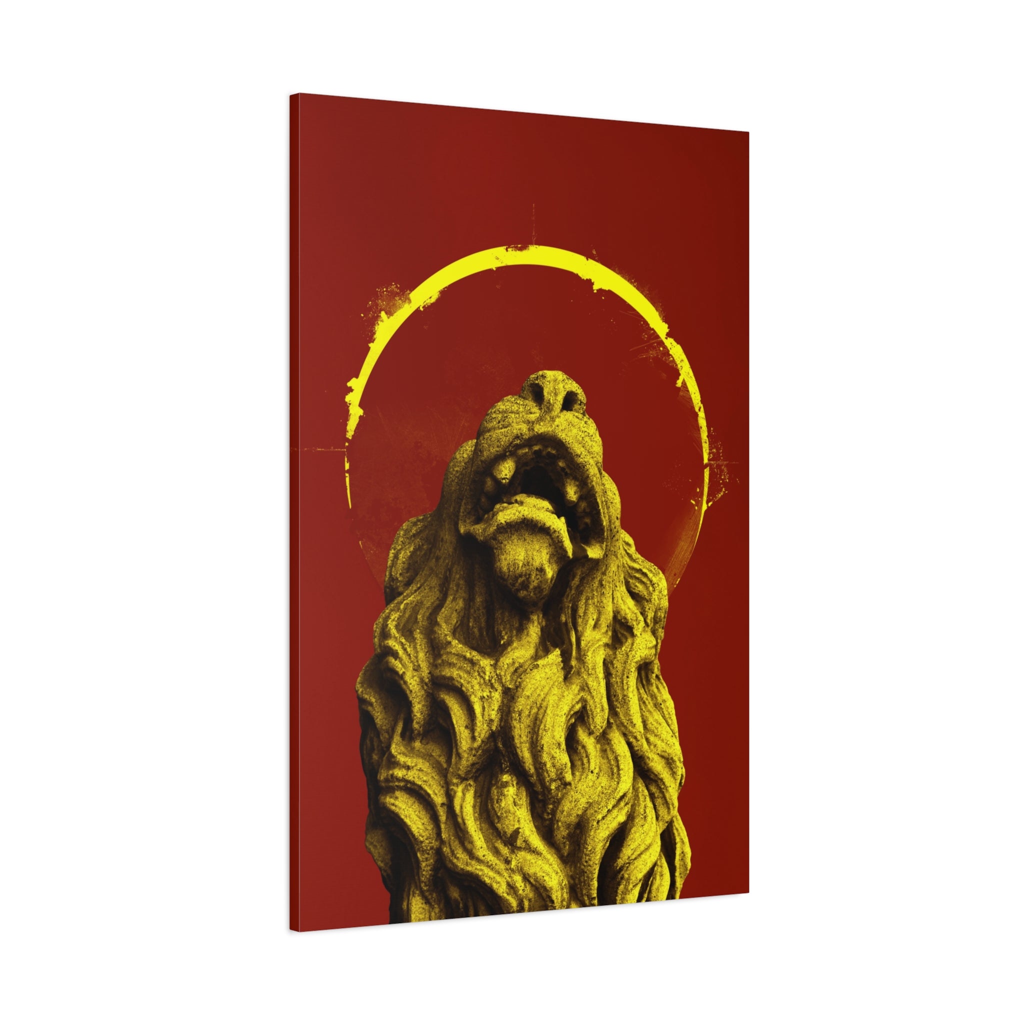 canvas-print-golden-lion-art-red-sun-aesthetic-minimalist-wall-decor-home-art-animal-artwork-boho-decor-modern-art-print