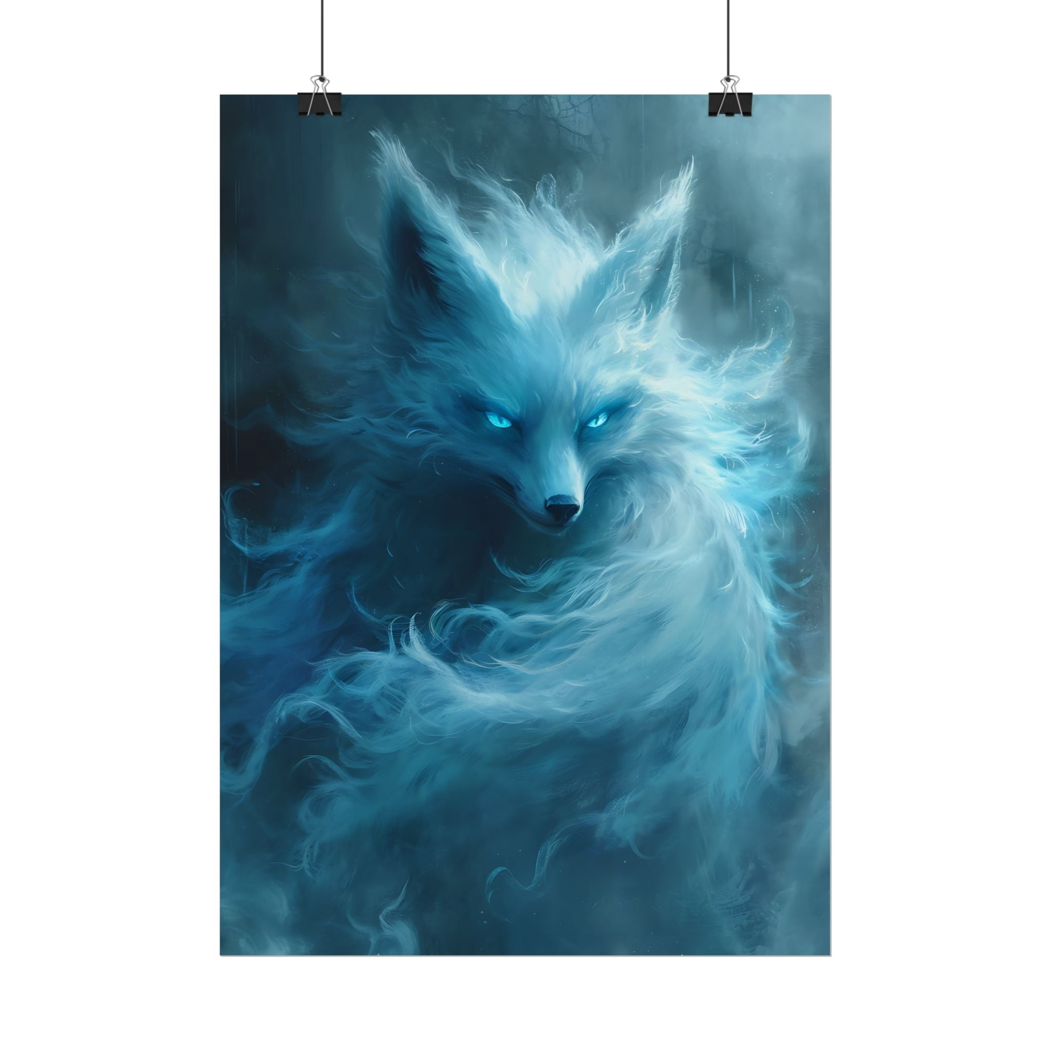 arctic-white-snow-fox-poster-print-fantasy-decor-wildlife-wall-art-home-decor-animal-lover-gift-anime-fantasy-gift
