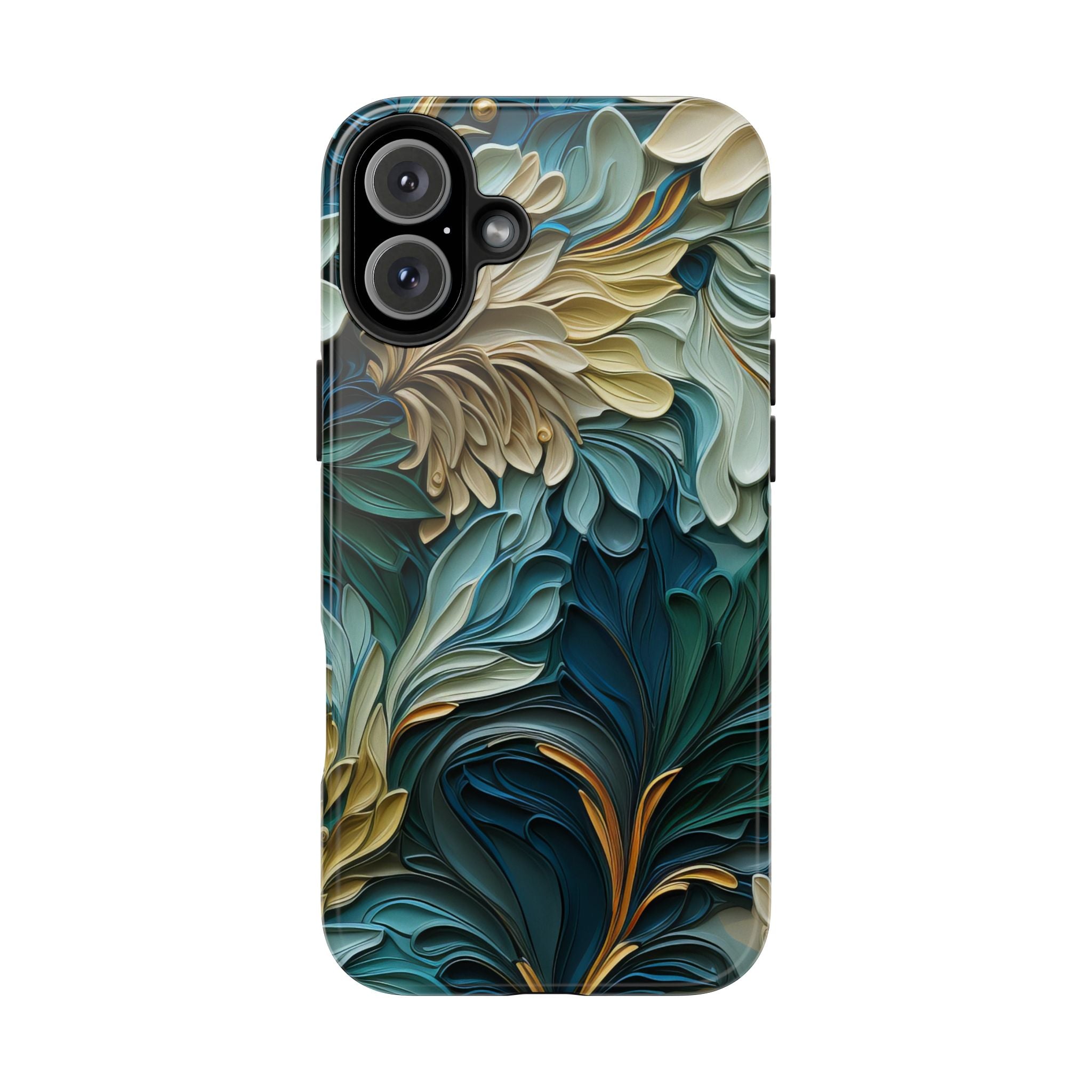 textured-art-nouveau-floral-tough-phone-case-cottagecore-iphone-case-unique-floral-phone-cover-vintage-style-iphone-case-prot