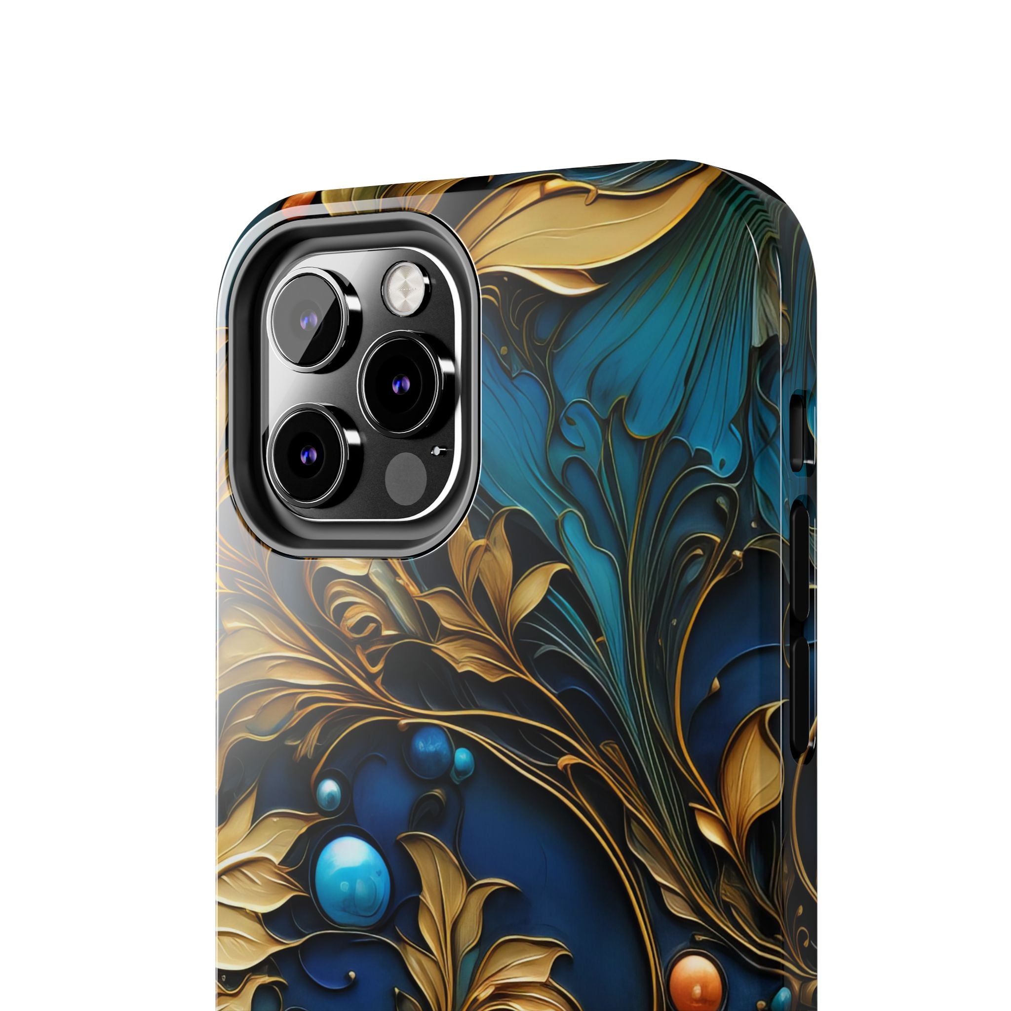 textured-art-nouveau-floral-tough-phone-case-cottagecore-iphone-case-unique-floral-phone-cover-vintage-style-iphone-case-prot