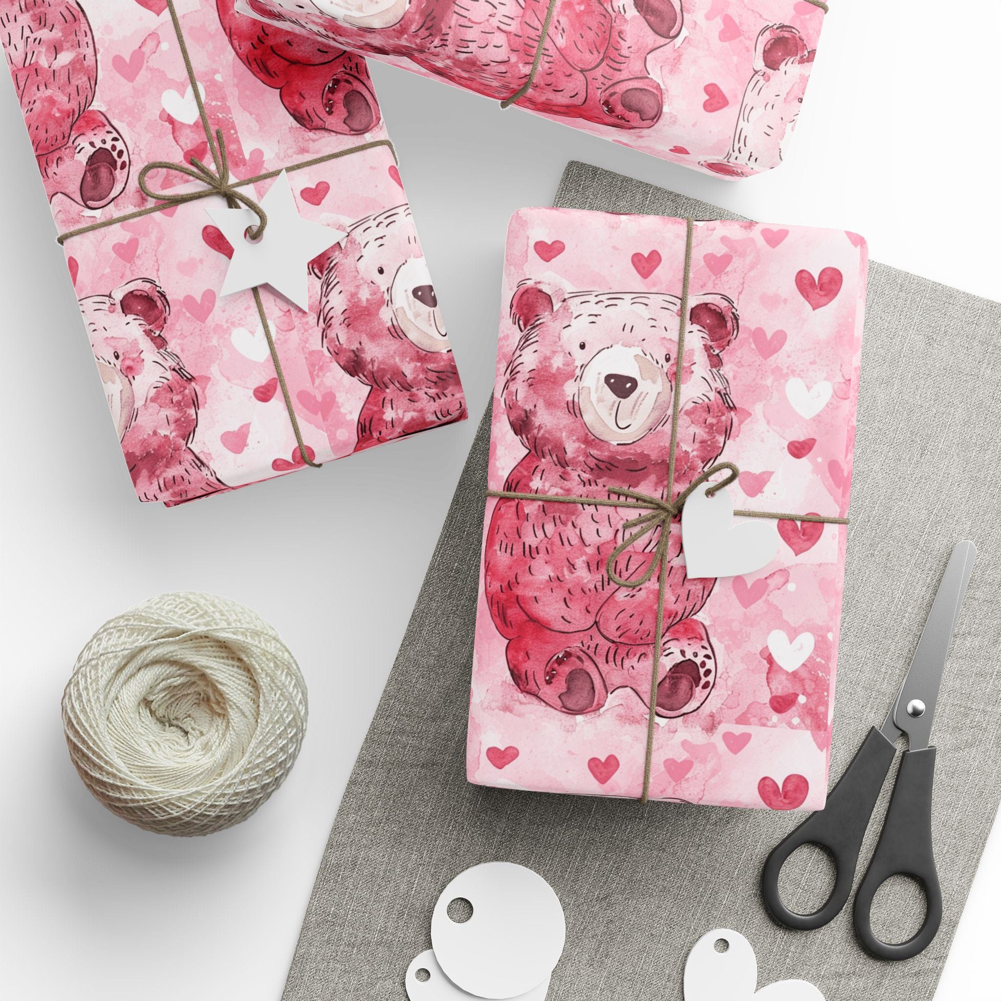 valentine-wrapping-papers-pink-teddy-bear-v-day-gift-wrap-holiday-present-accessories-love-theme-packaging-romantic-giftwrap