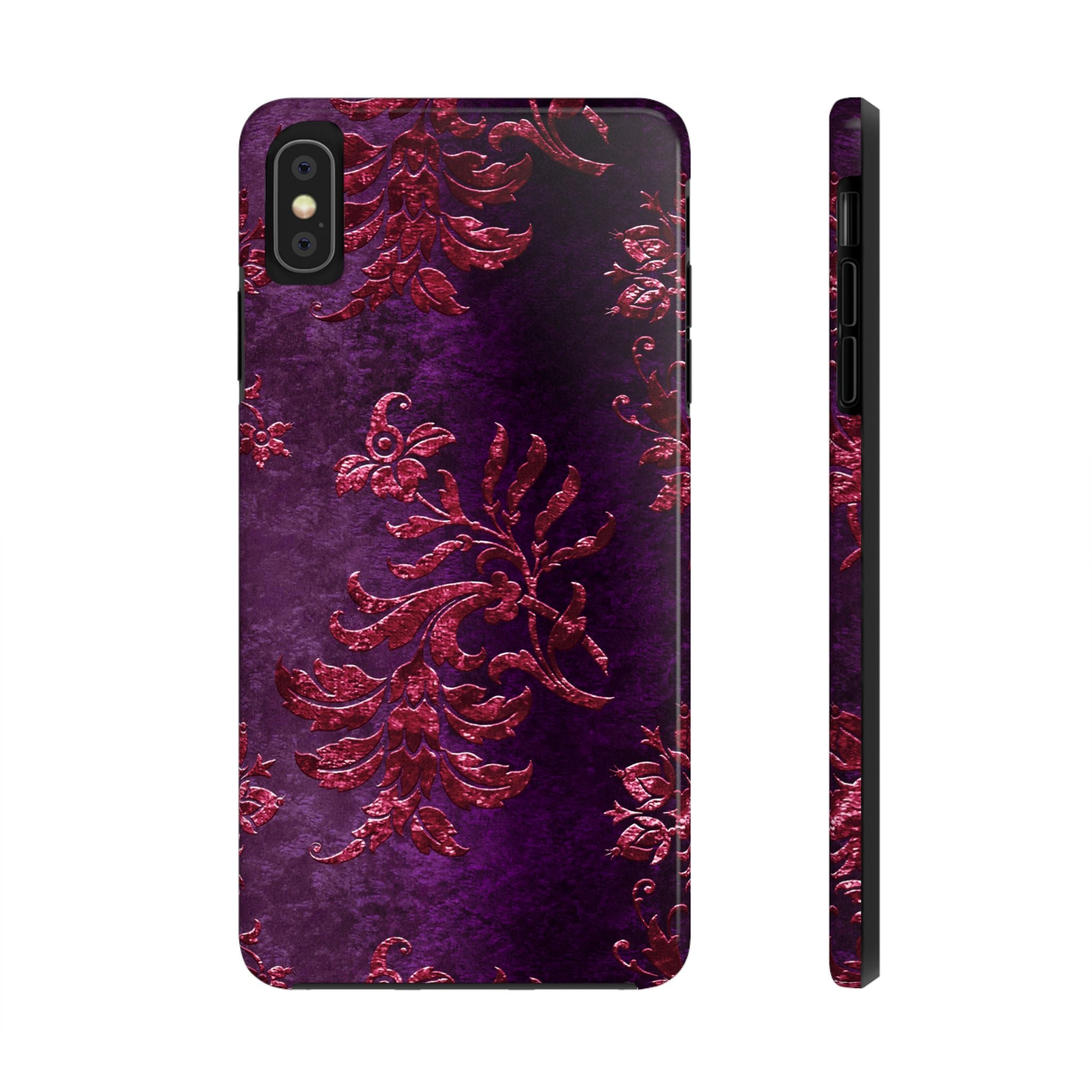 embossed-burgundy-velvet-tough-iphone-case-protective-iphone-cover-heavy-duty-iphone-case-rugged-phone-case-durable-smartphon