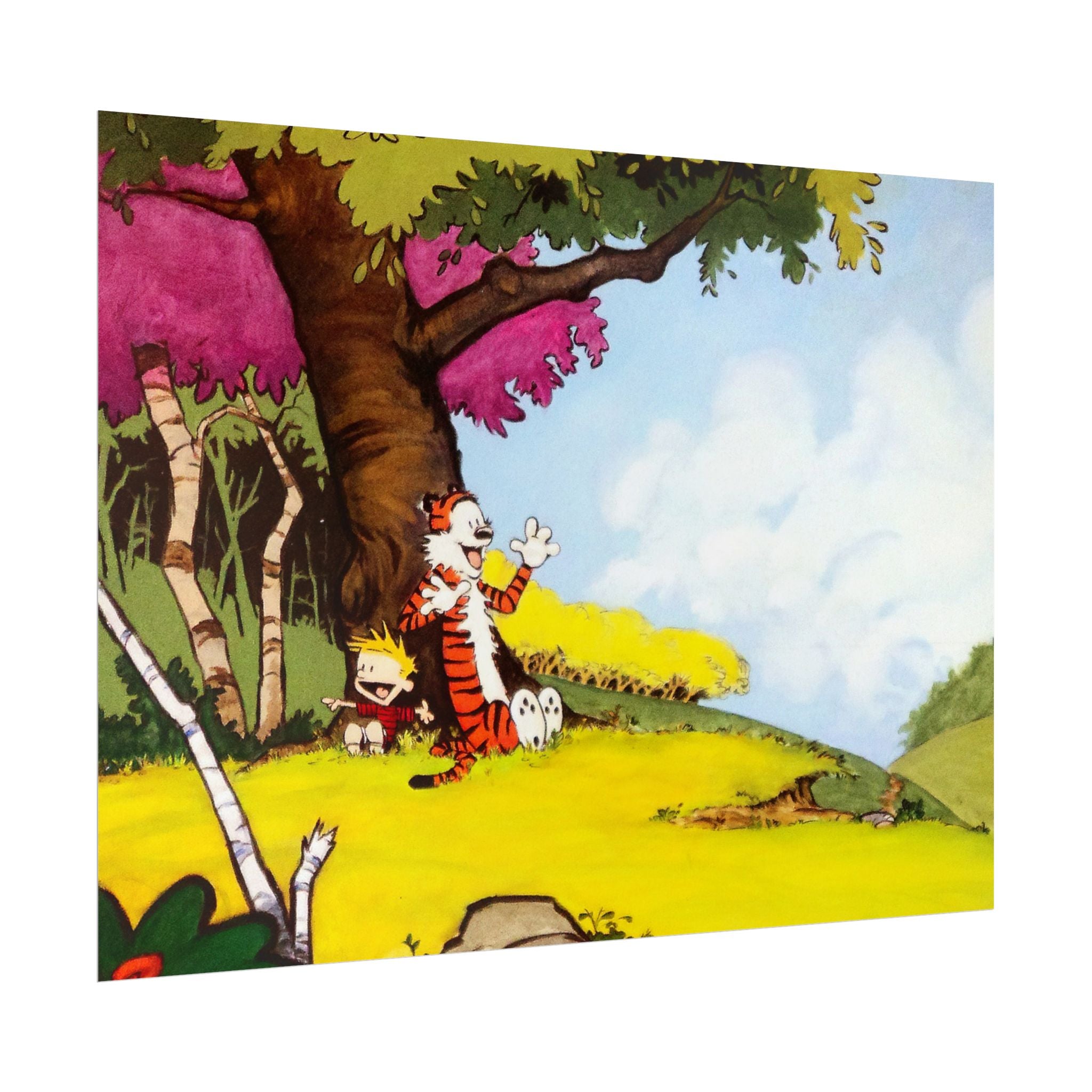 Calvin and Hobbes Poster Wall Art - Nostalgic Cartoon Wall Decor - Unique Birthday Gift for Fans - Timeless Comic Book Design