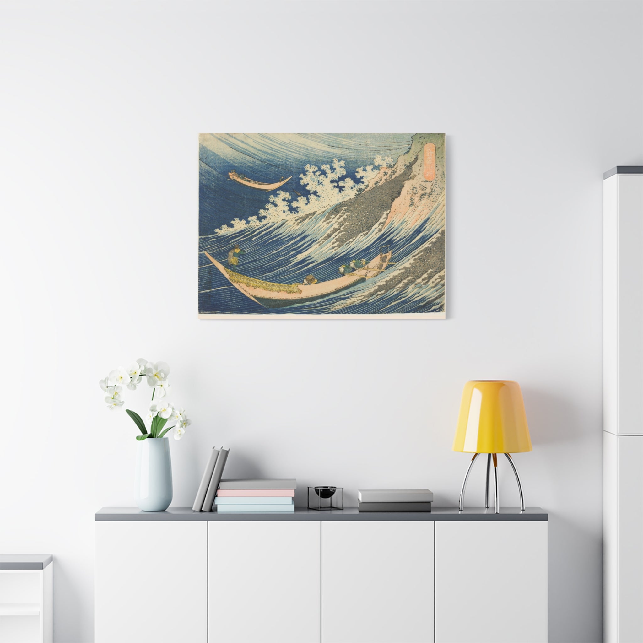 canvas-print-katsushika-hokusai-art-fishing-boats-at-choshi-in-shimosa-japanese-art-decor-japanese-wall-art-traditional-japan