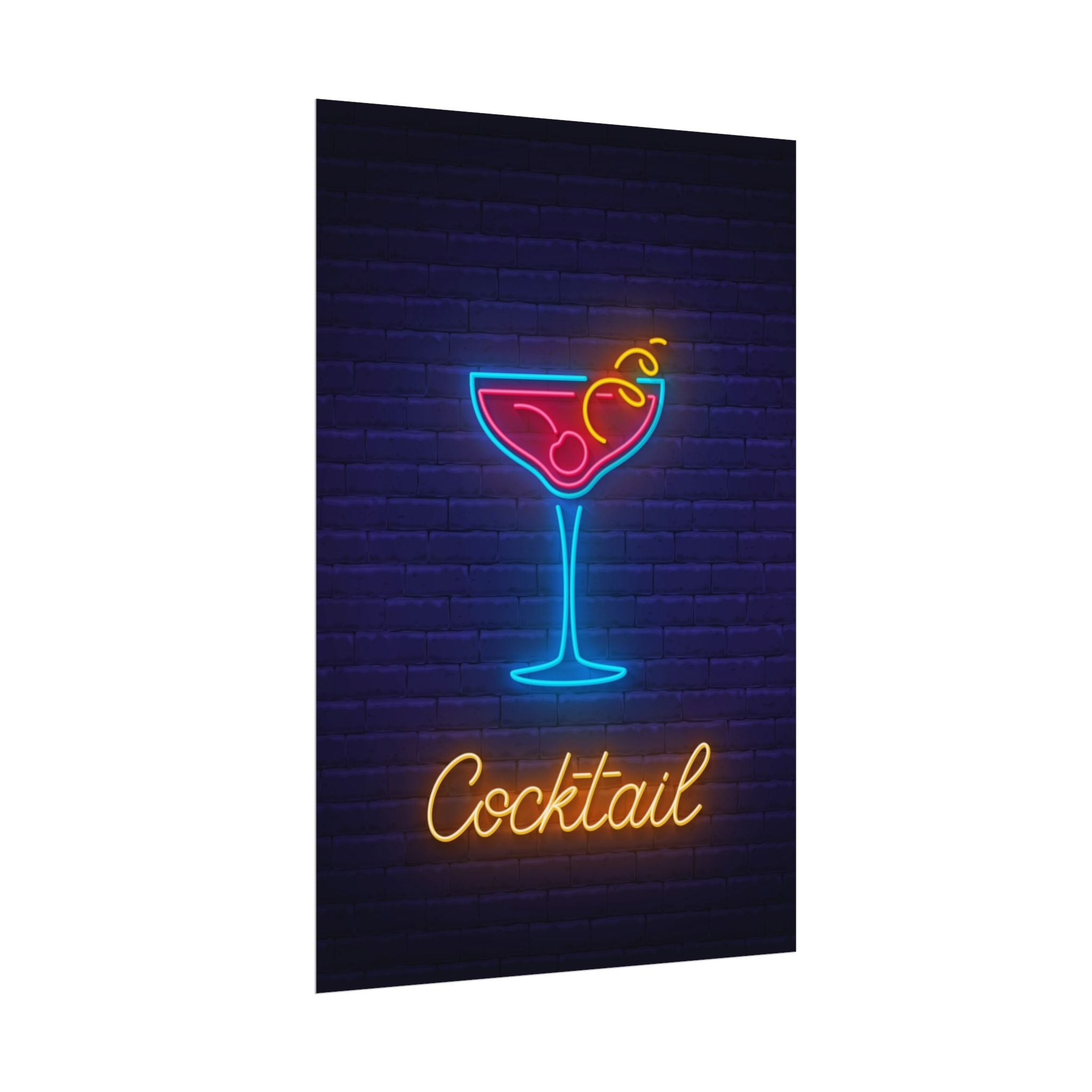 cocktail-neon-martini-poster-wall-art-decor-large-poster-artwork-cocktail-print-bar-decor-kitchen-wall-art