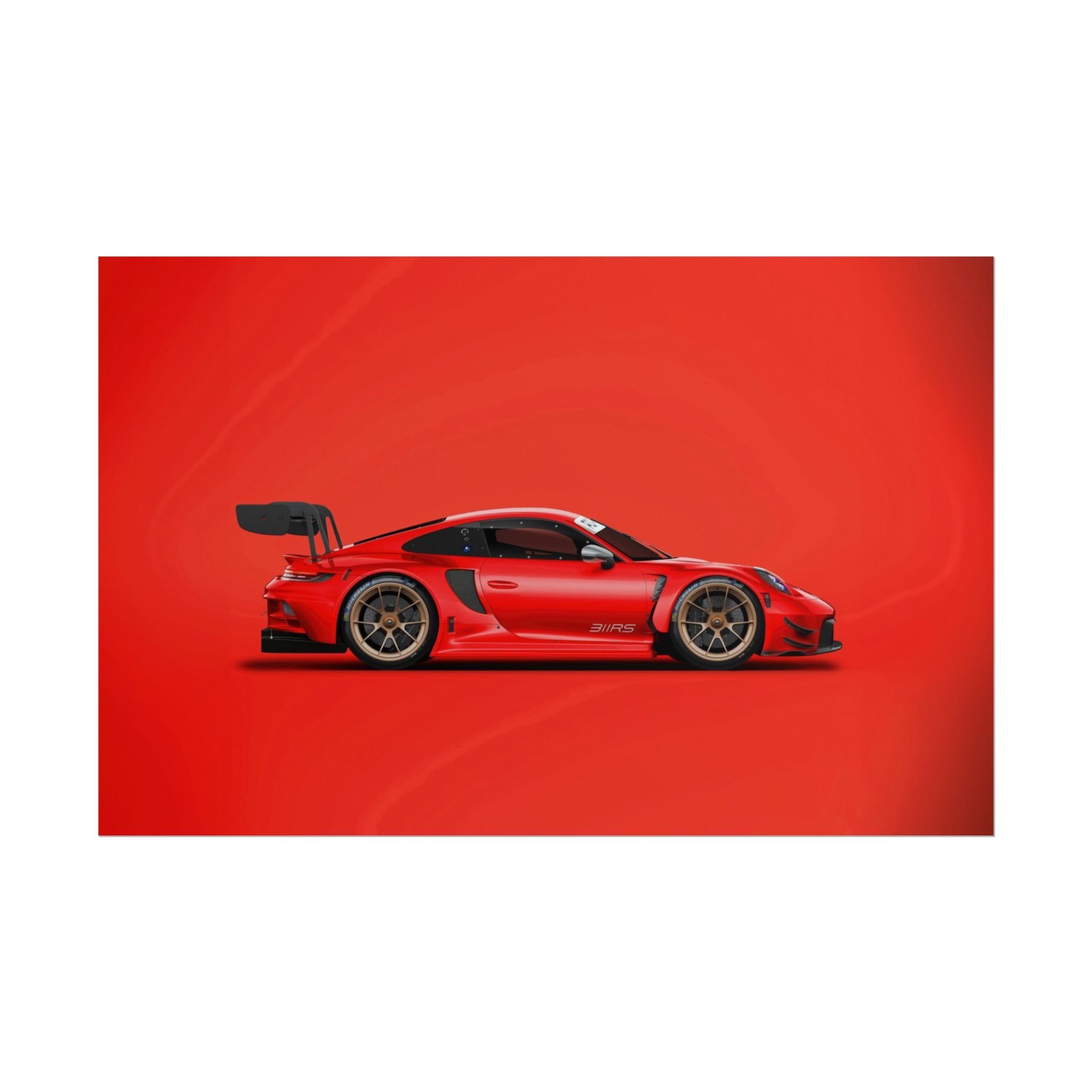 poster-print-wall-art-porsche-911-red-gt3r-red-supercar-poster-porsche-decor-rolled-poster-wall-art-hypercars-wall-decor
