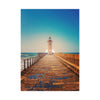 lighthouse-on-rock-poster-print-coastal-wall-art-nautical-decor-beach-house-decoration-seaside-wall-sunset-wall-decor