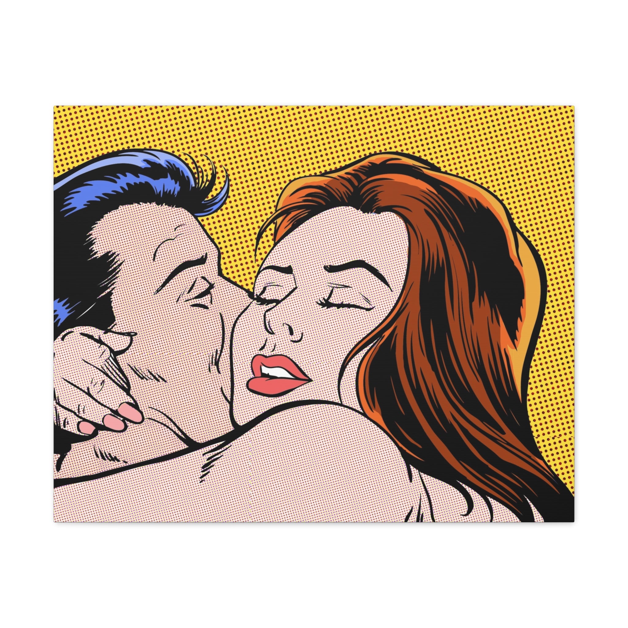 pop-art-canvas-print-retro-wall-art-stretched-matte-canvas-kiss-love-home-decor-wall-decor-poster-decorative-art-gift