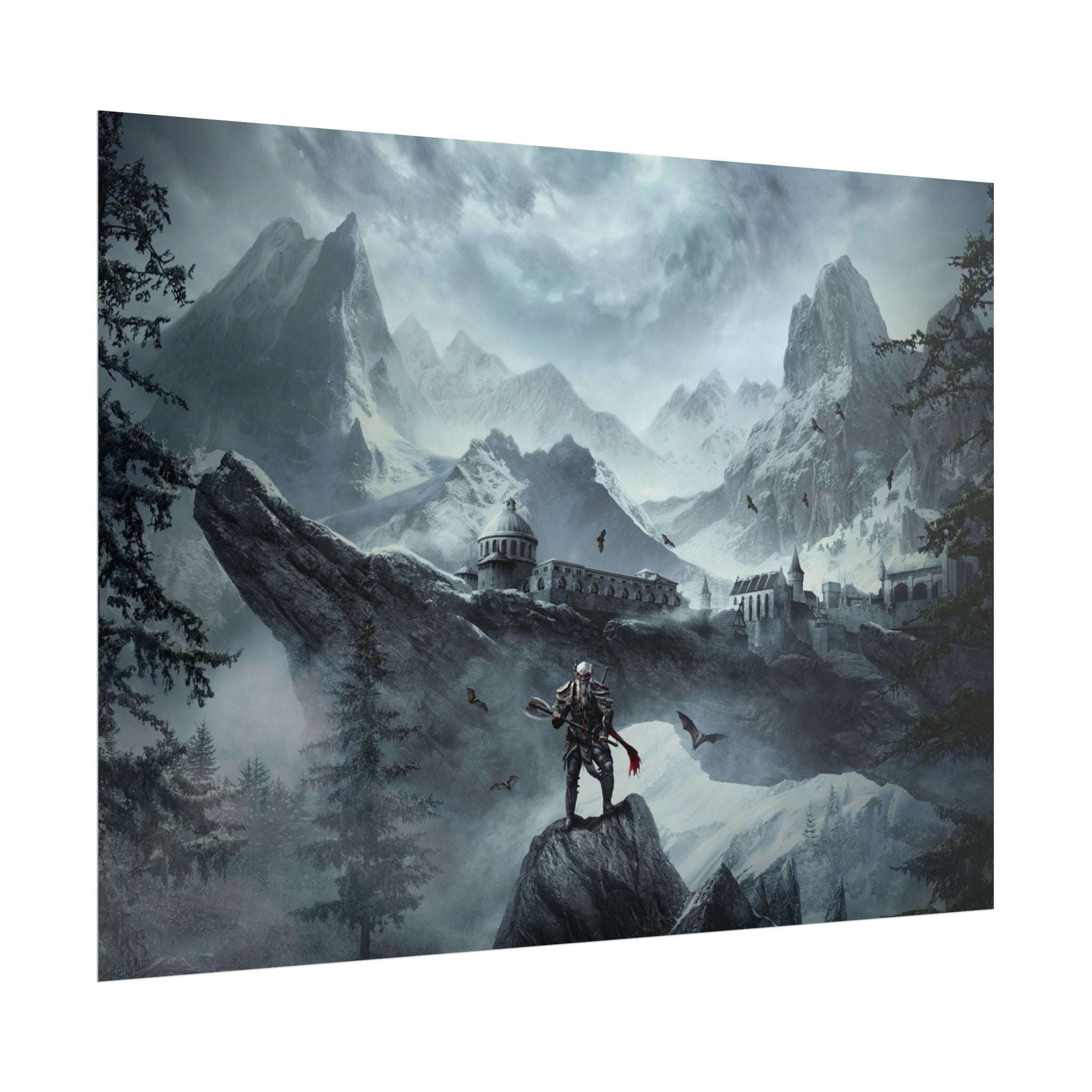 the-elder-scrolls-skyrim-poster-wall-art-dragon-game-poster-print-room-decor-viking-warrior-gaming-wall-art-sk