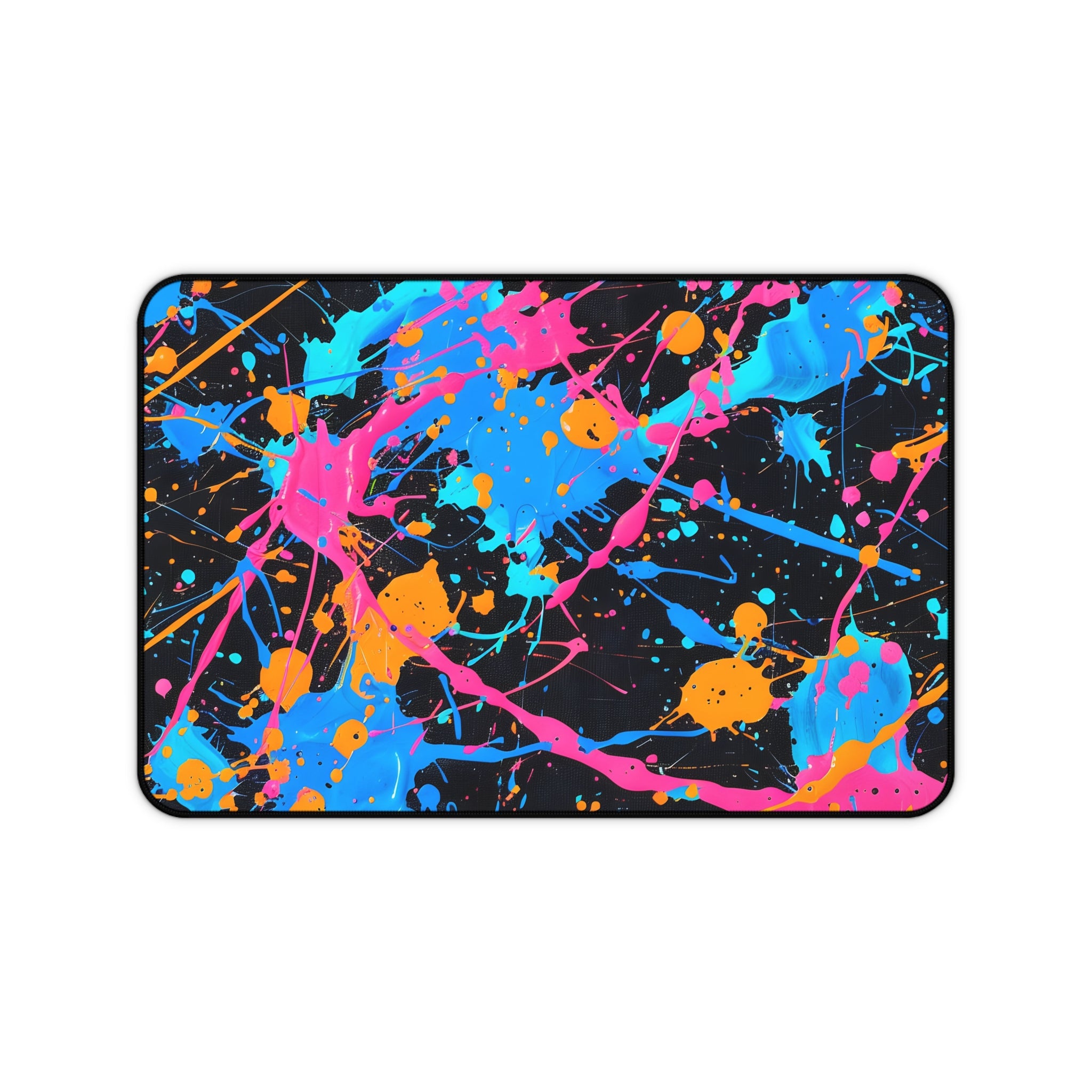neon-abstract-paint-splatter-desk-mat-light-blue-large-gaming-mouse-pad-colorful-work-from-home-desk-accessory-desk-blotter
