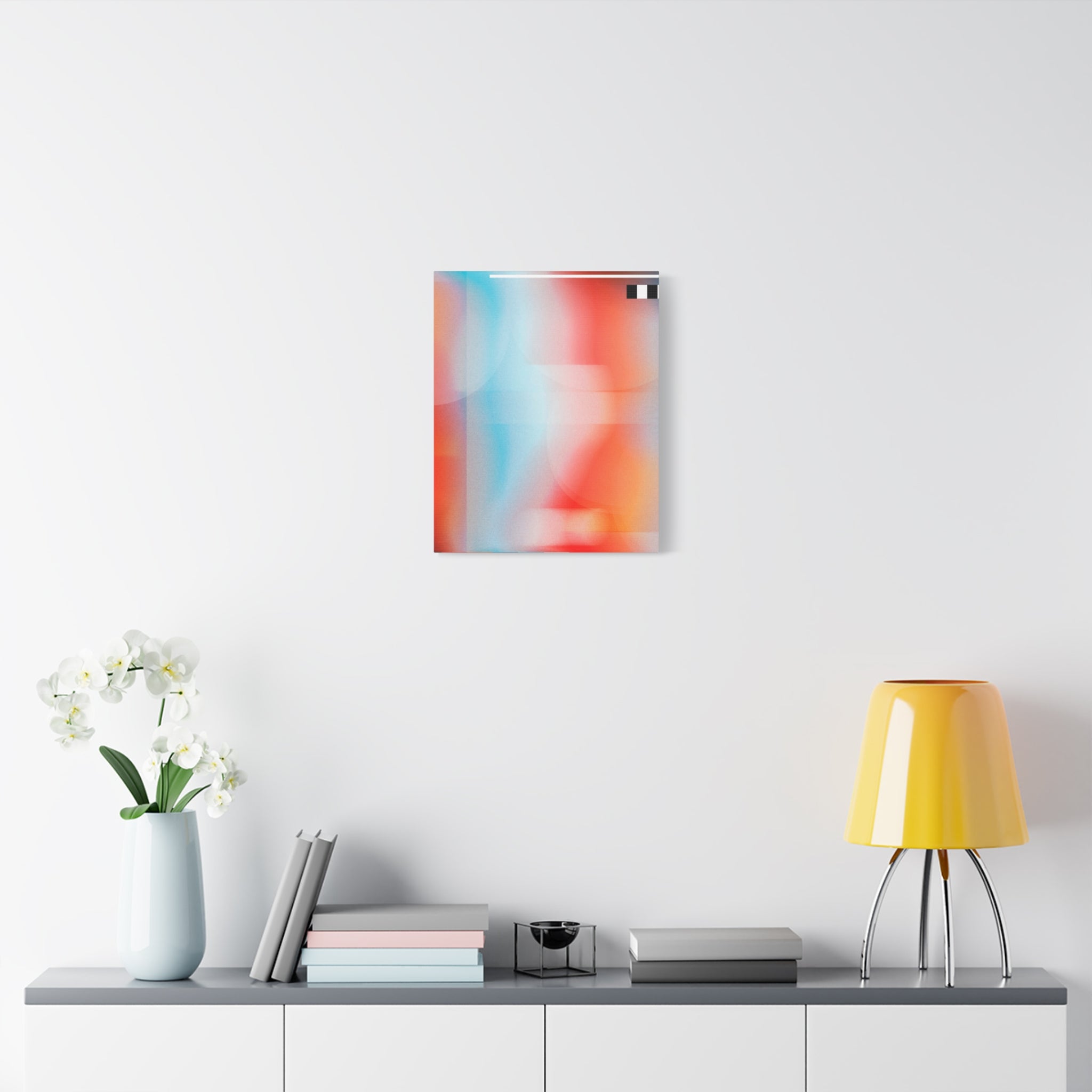 canvas-print-abstract-orange-retro-colorful-home-decor-wall-art-stretched-matte-canvas-living-room-decor-unique-gift-idea