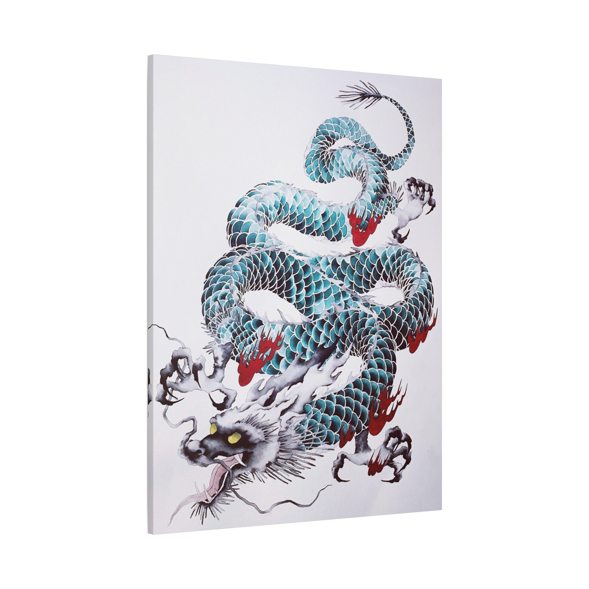 canvas-wall-art-japanese-dragon-mythology-print-matte-stretched-home-decor-asian-inspired-art-mythical-creature-artwork
