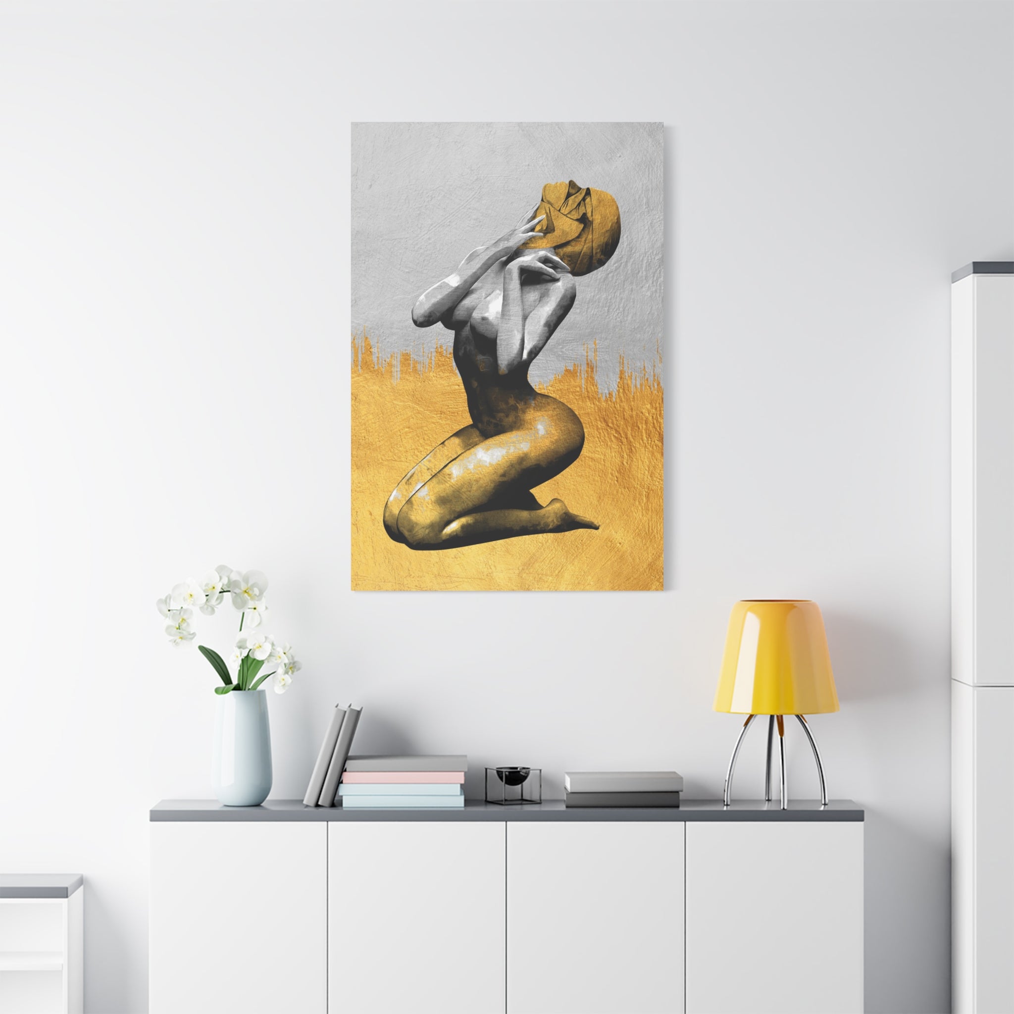 canvas-print-modern-art-nude-art-golden-decor-stretched-matte-canvas-wall-art-for-living-room-alternative-art-print-artwork