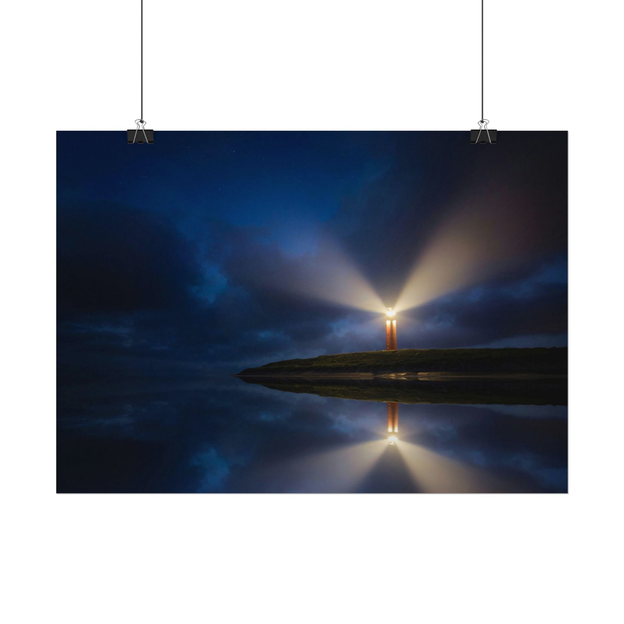 lighthouse-on-rock-poster-wall-art-coastal-wall-decor-nautical-decor-beach-house-decoration-seaside-wall