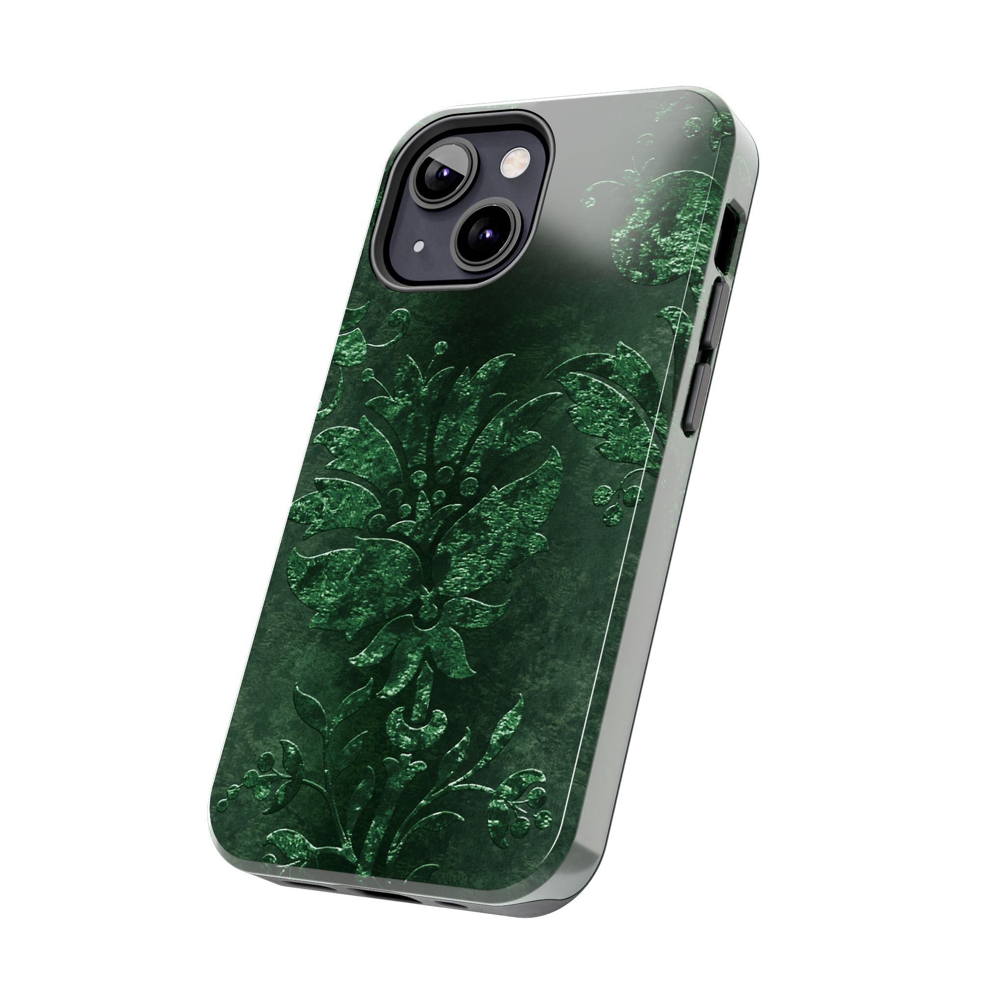 embossed-emerald-velvet-tough-iphone-case-protective-iphone-cover-heavy-duty-iphone-case-rugged-phone-case-durable-smartphone
