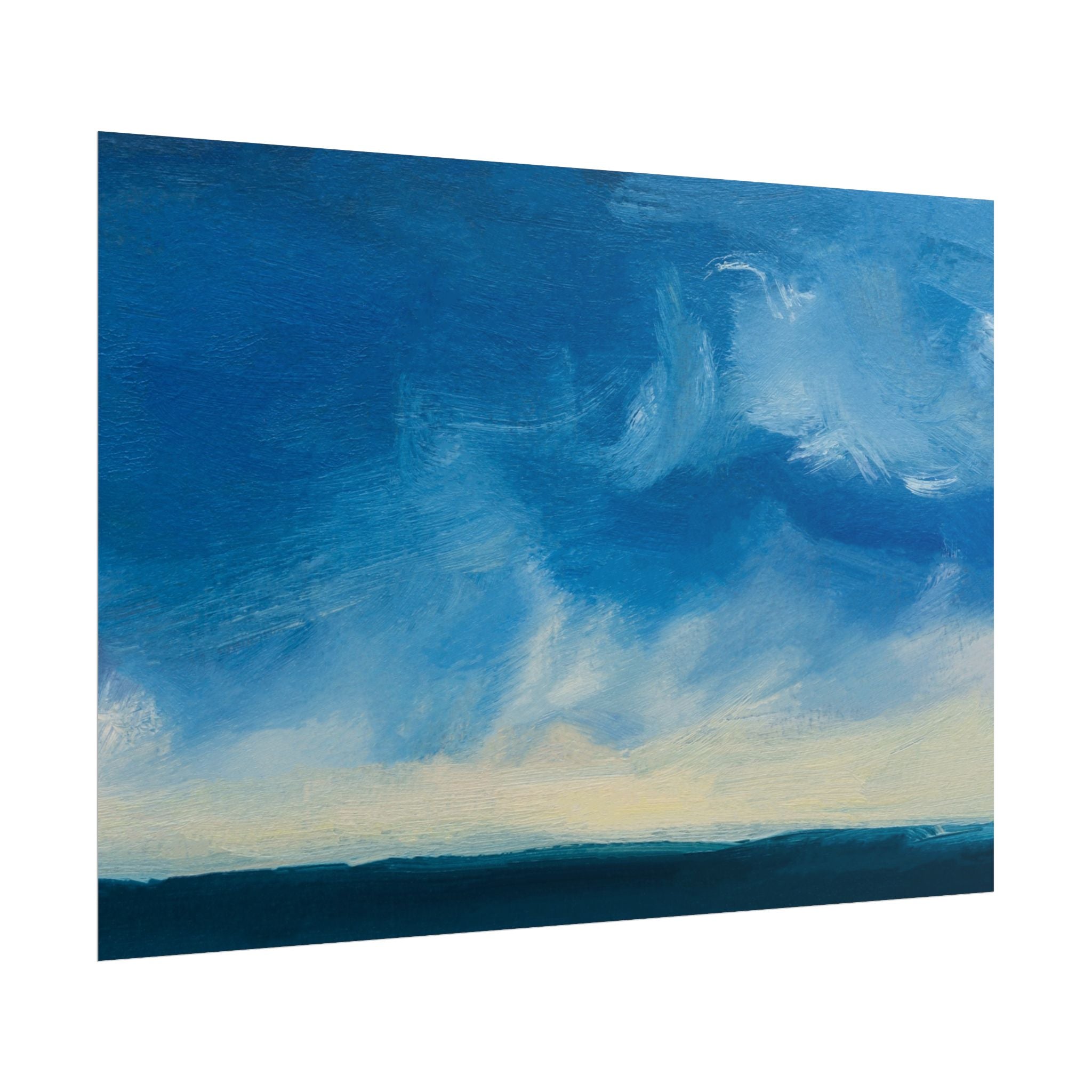 Blue Abstract Poster Print - Ocean and Sky, Home Decor, Office Wall Art, Gift for Art Lovers, Blue Room Decor, Abstract