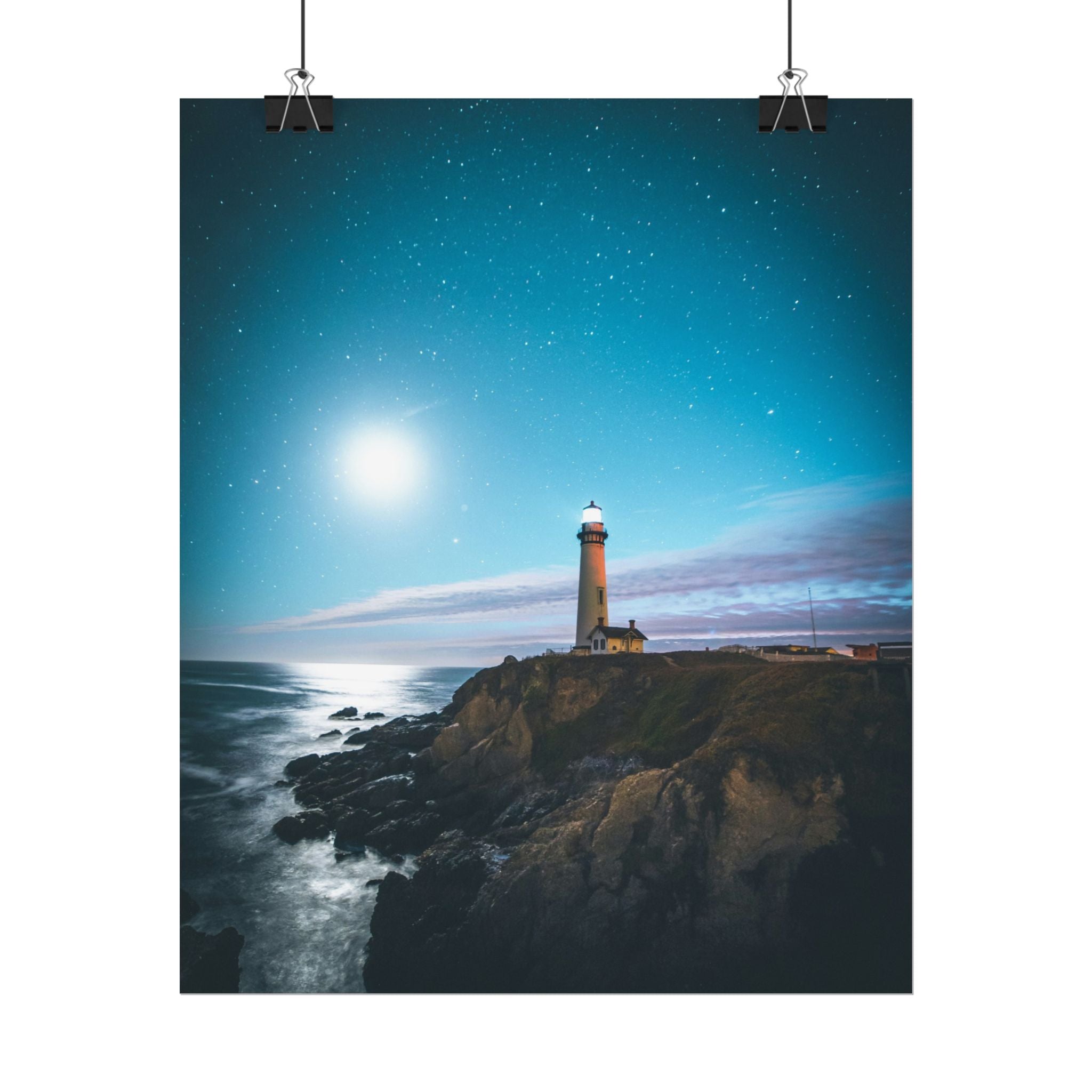 lighthouse-on-rock-poster-print-coastal-wall-art-nautical-wall-decor-beach-house-decoration-seaside-wall-ocean-wall-art