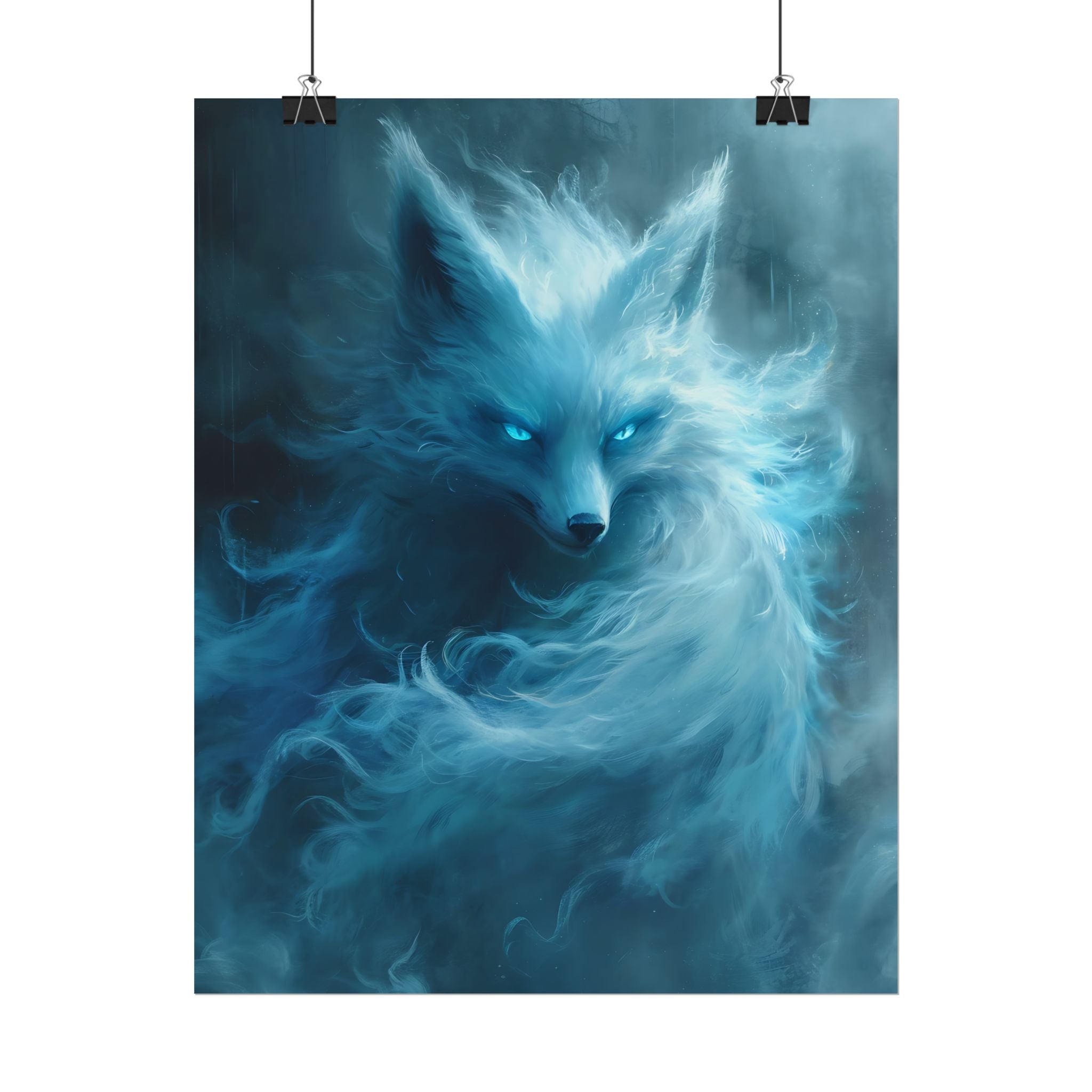 arctic-white-snow-fox-poster-print-fantasy-decor-wildlife-wall-art-home-decor-animal-lover-gift-anime-fantasy-gift