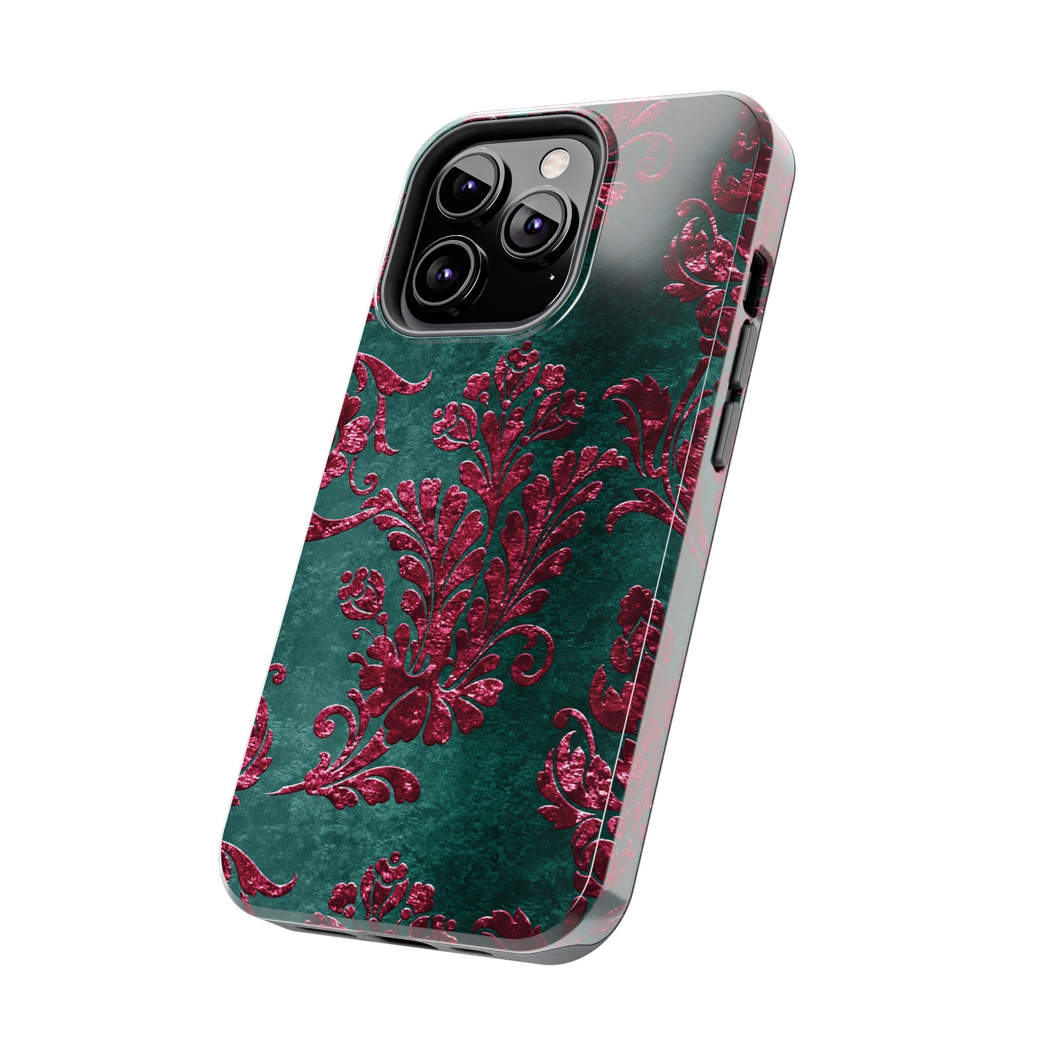 embossed-burgundy-velvet-tough-iphone-case-protective-iphone-cover-heavy-duty-iphone-case-rugged-phone-case-durable-smartphon