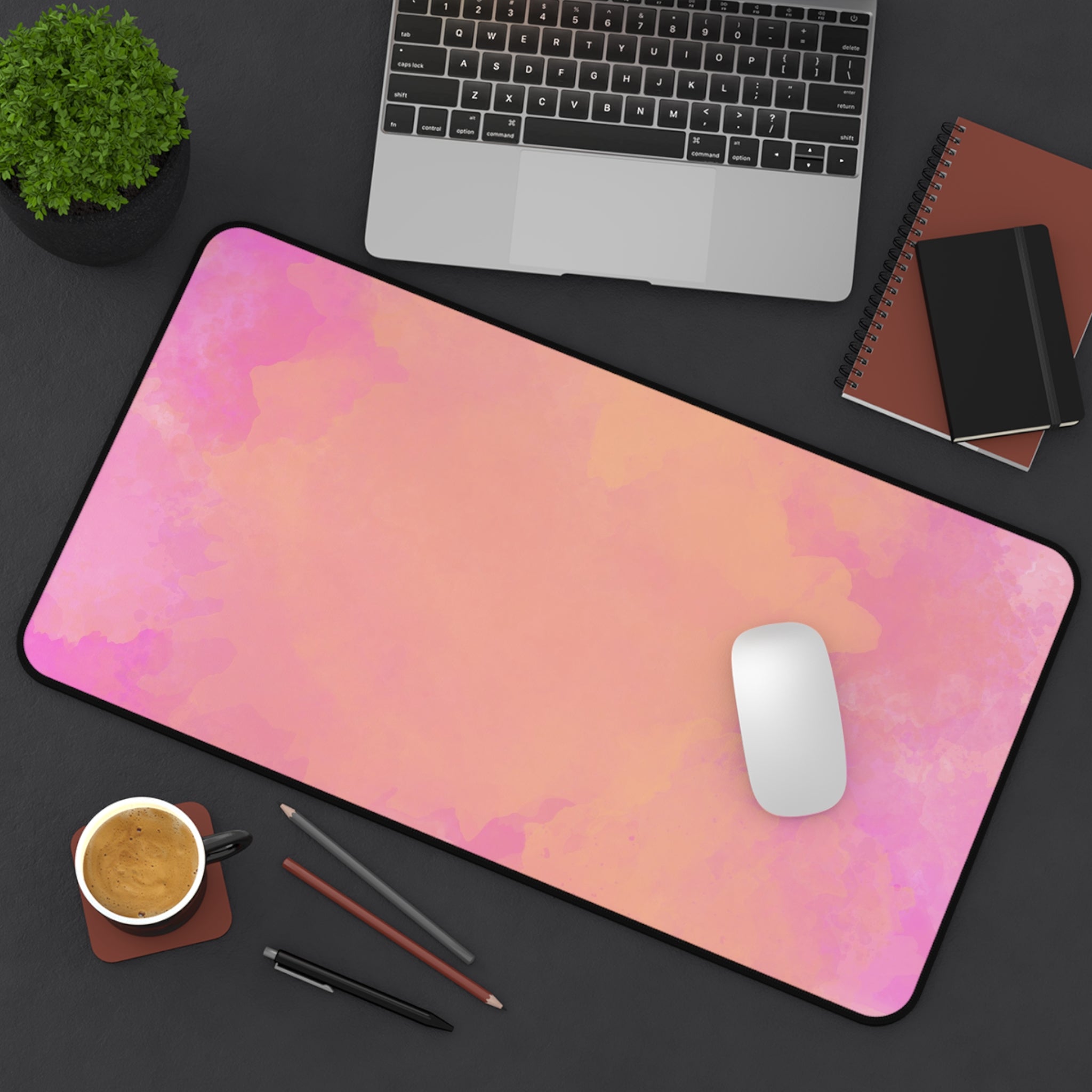 watercolor-pink-orange-desk-mat-gaming-mousepad-office-desk-accessories-large-desk-blotter-computer-desk-cover-home-essential
