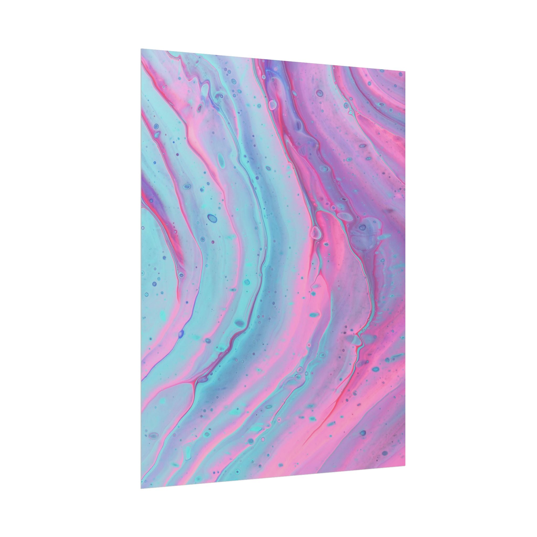 Blue Pink Abstract Minimalist Poster Print, Blue Pink Decor, Pink Blue Canvas Wall Art, Modern Home Decor, Living Room Wall Art