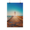 lighthouse-on-rock-poster-print-coastal-wall-art-nautical-decor-beach-house-decoration-seaside-wall-sunset-wall-decor