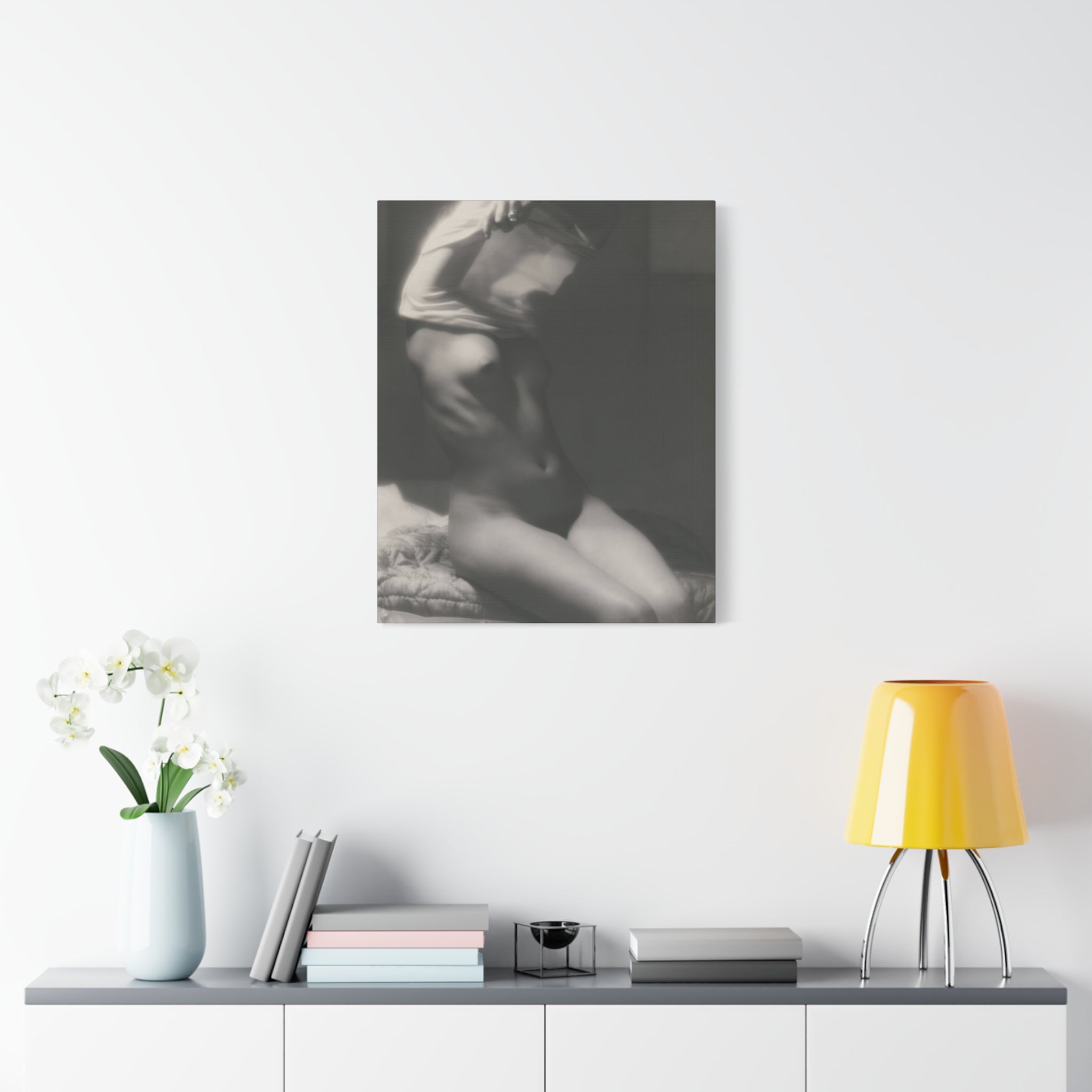 canvas-print-vor-dem-schlafen-gehen-by-michael-heumuller-black-and-white-photography-nude-art-wall-decor-stretched-canvas-art
