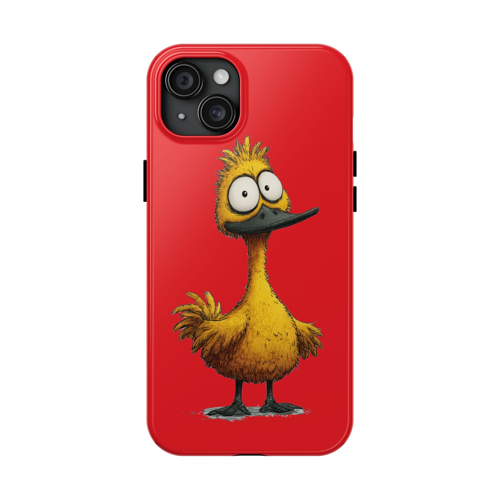 Quirky Funny Duck iPhone Tough Case - Kawaii Animal Phone Cover - Protective Phone Cover - Yellow iPhone Case
