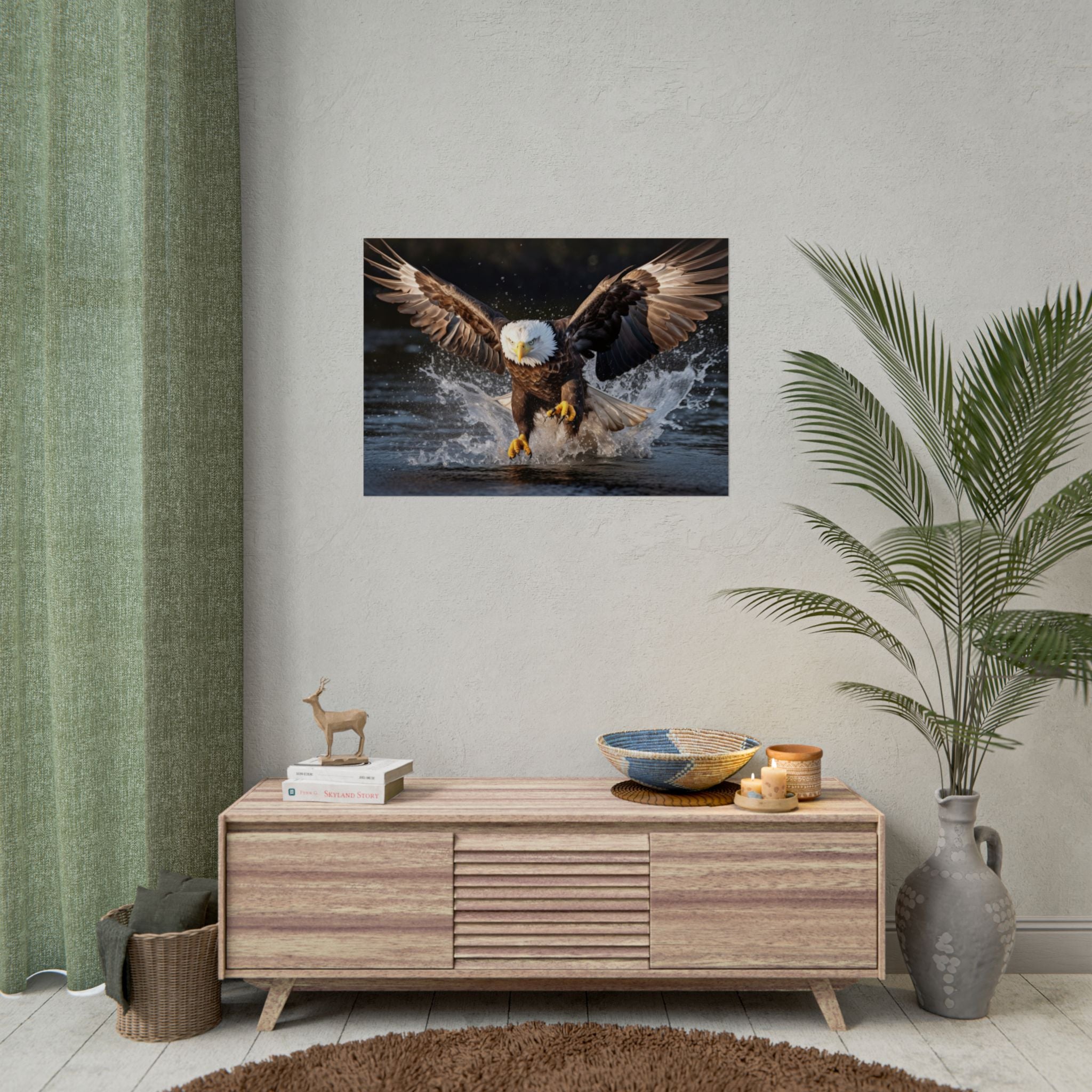hunting-eagle-fine-art-poster-print-home-decor-wildlife-art-bird-lover-gift-living-room-decoration-eagle-decor