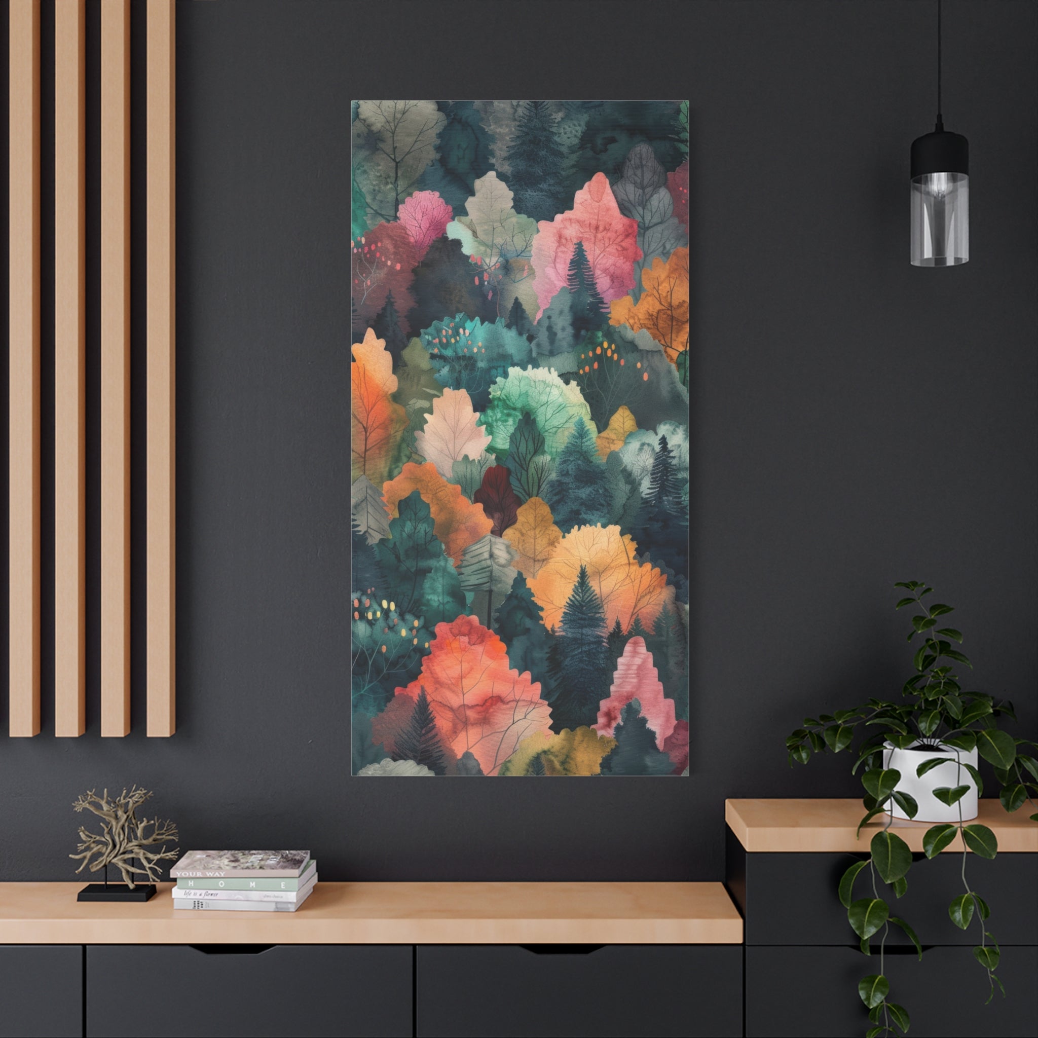 canvas-wall-art-autumn-watercolor-decor-fall-decor-pastel-colors-nature-decor-fall-canvas-wall-art-matte-canvas