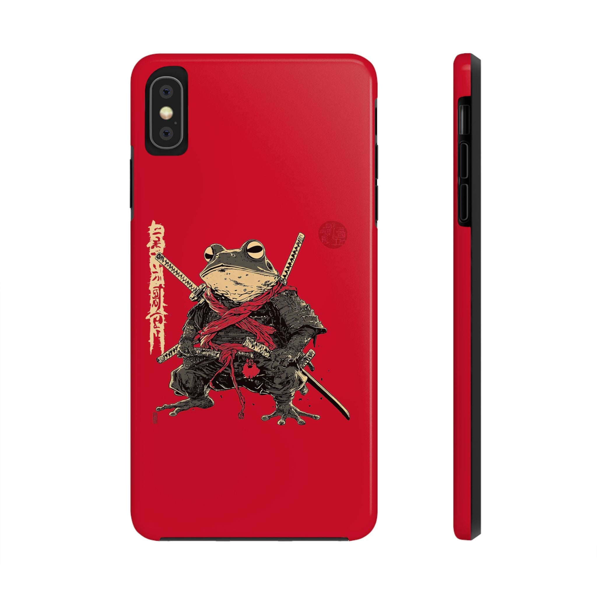 retro-vintage-ninja-frog-iphone-tough-case-red-sun-japanese-samurai-frog-design-stylish-tough-protector-red-iphone-case