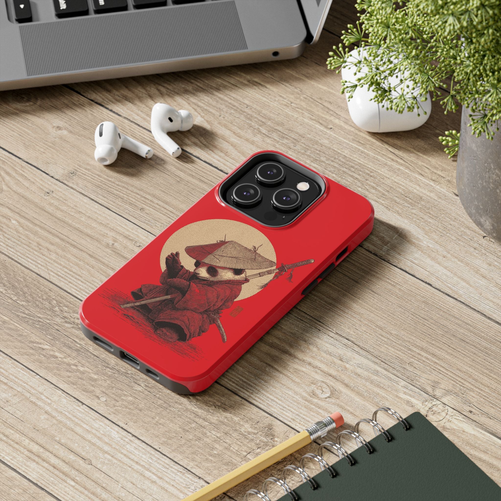 japanese-samurai-panda-iphone-tough-case-kawaii-animal-phone-cover-protective-phone-cover-japandi-art-iphone-case