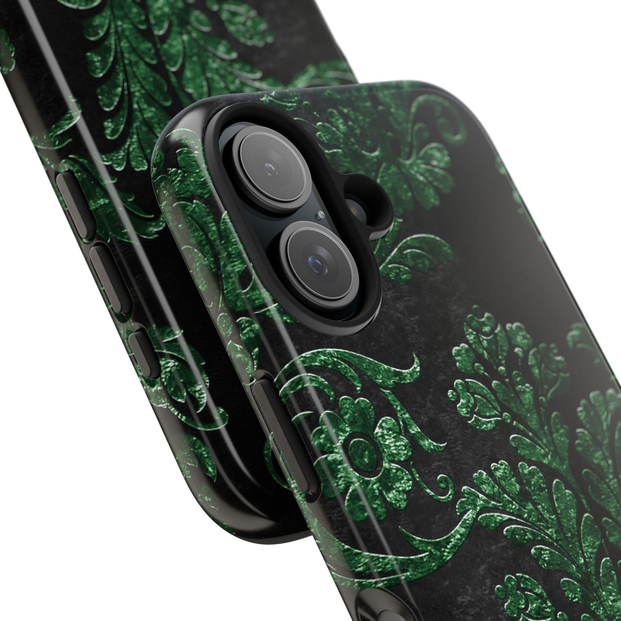 embossed-emerald-velvet-tough-iphone-case-protective-iphone-cover-heavy-duty-iphone-case-rugged-phone-case-durable-smartphone